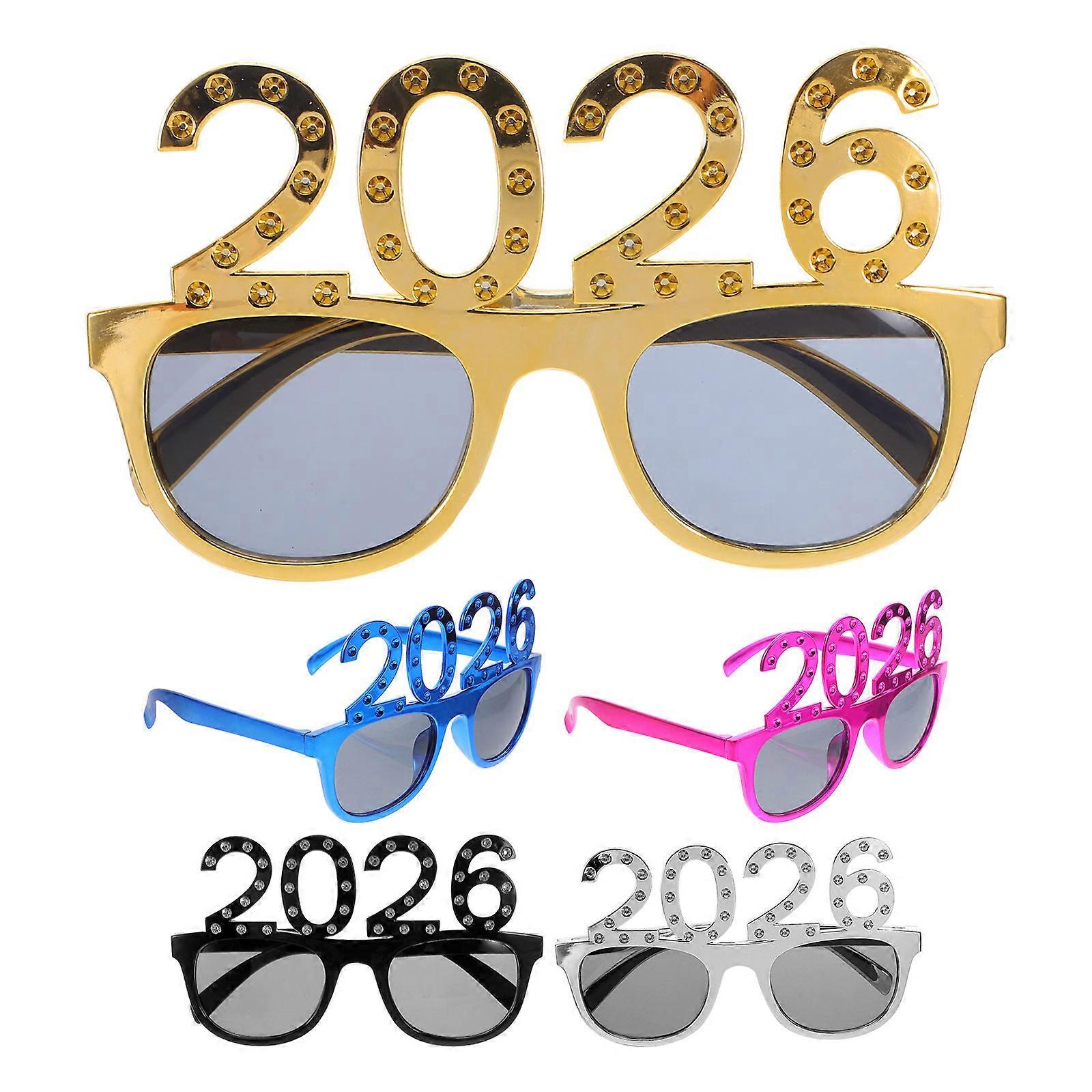 2026 Number Eyeglasses for New Year's Eve 25Pcs Party Decorations