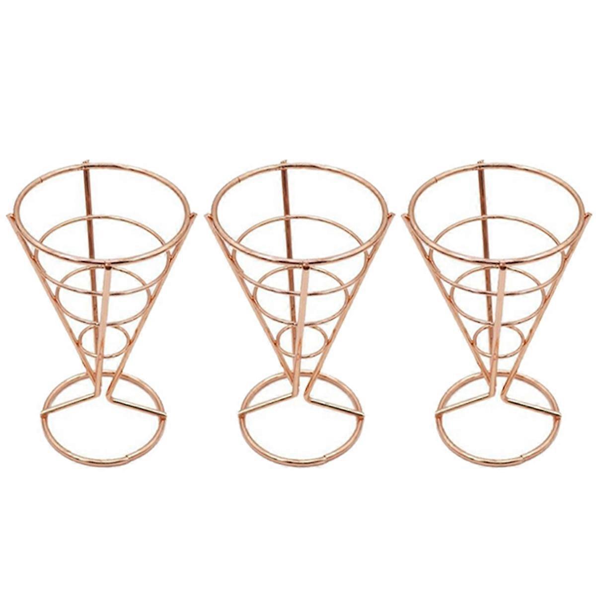 chicken rack snack basket french fries rack Rose Gold