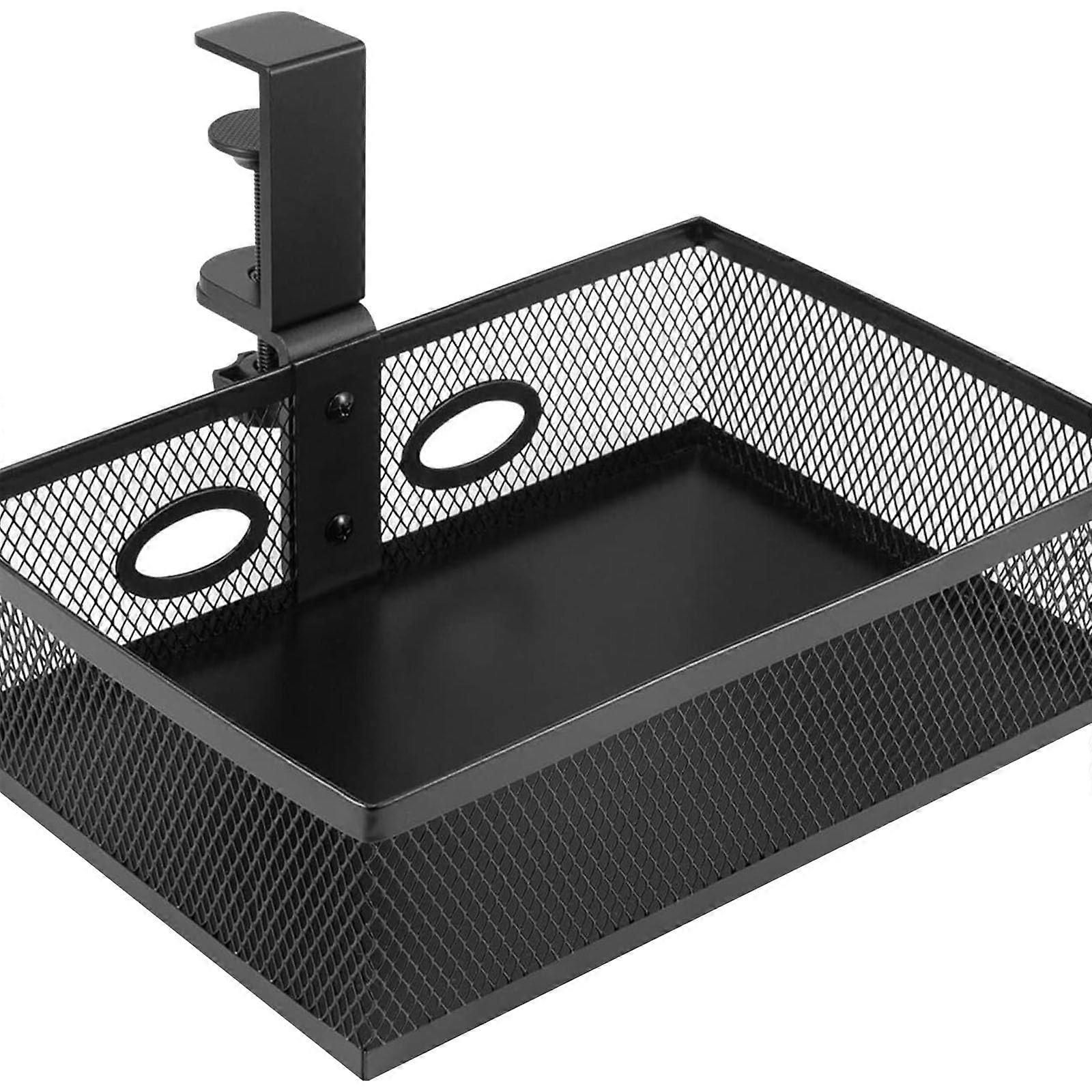 MultiFunctional Tray For Office Supplies With Large Drawer Under Desk Storage Shelf Black Solid Sole