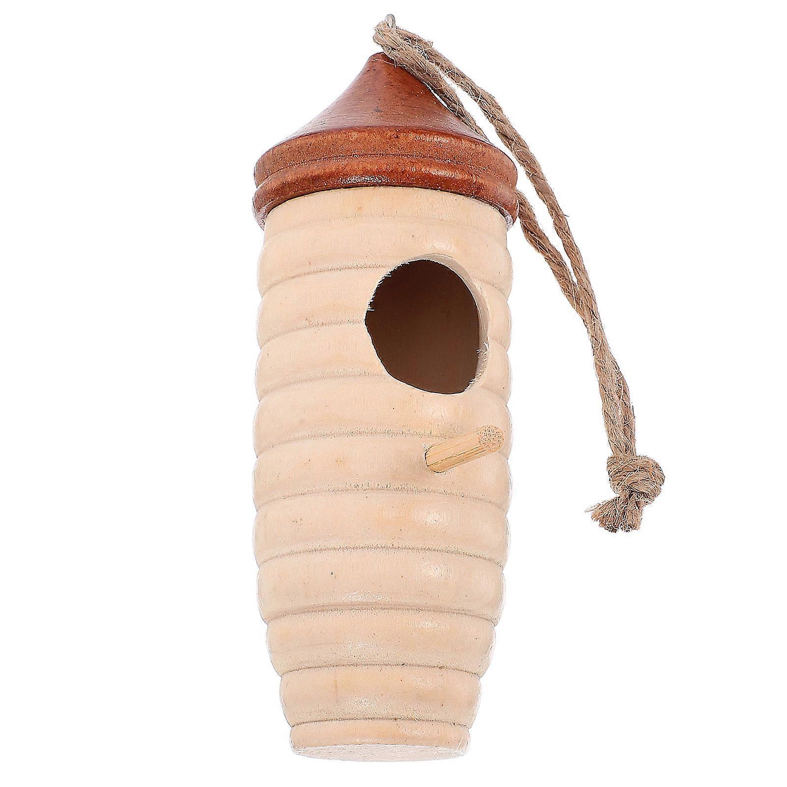 Wooden Hummingbird House Charming Bird Nest for Bird Use Garden Decor