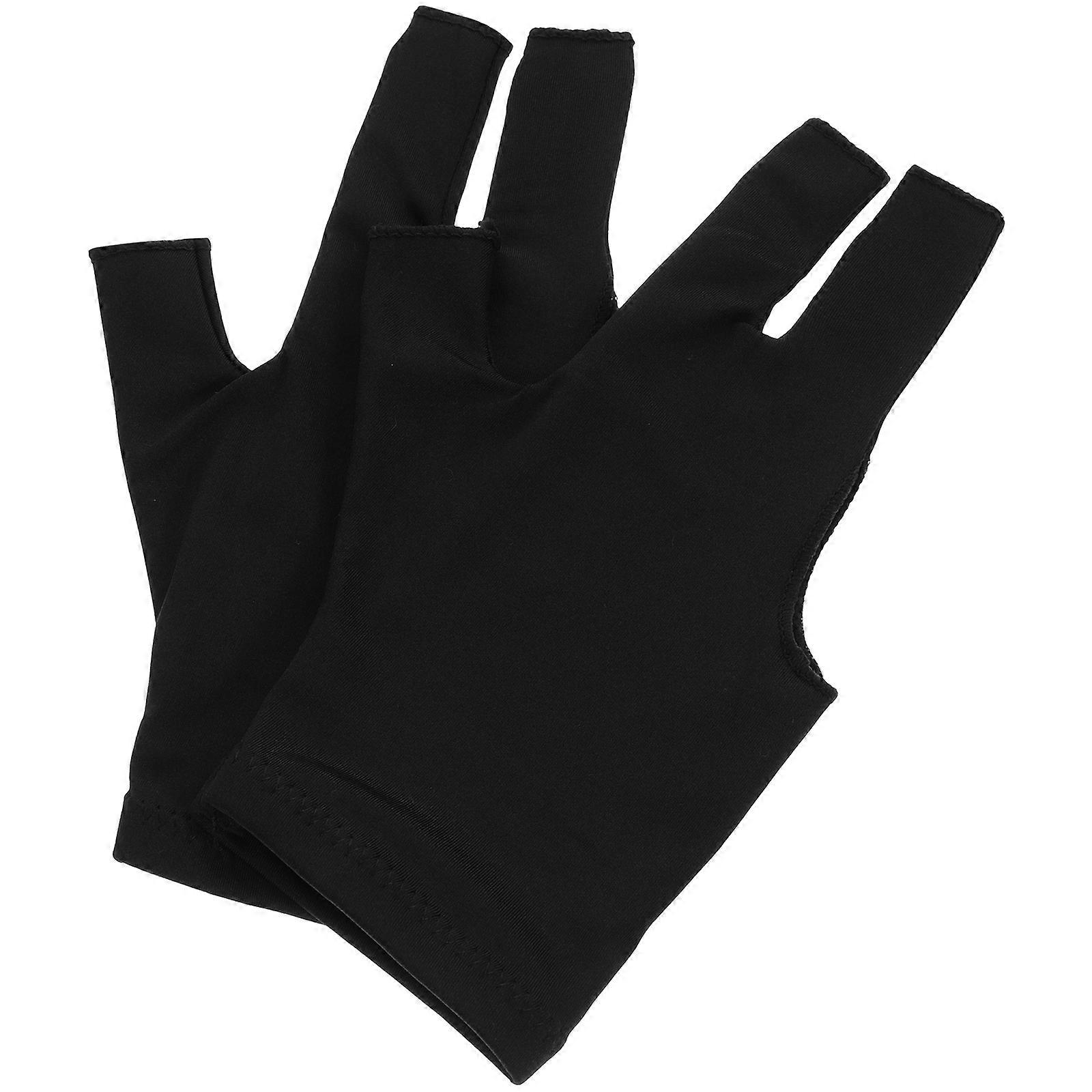 Portable Billiard Gloves For Carom Pool Long Time Play Simple Design Quick Drying 4 Pairs