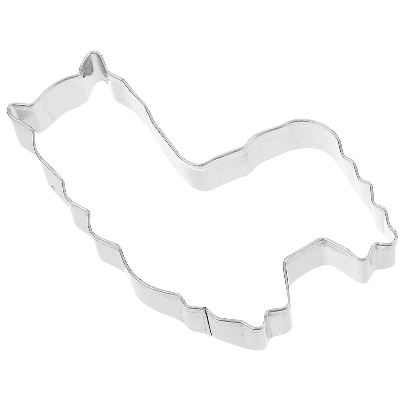 Biscuit Cutter Alpaca Shape Stainless Steel for Baking 4Pcs Silver Cookie Set