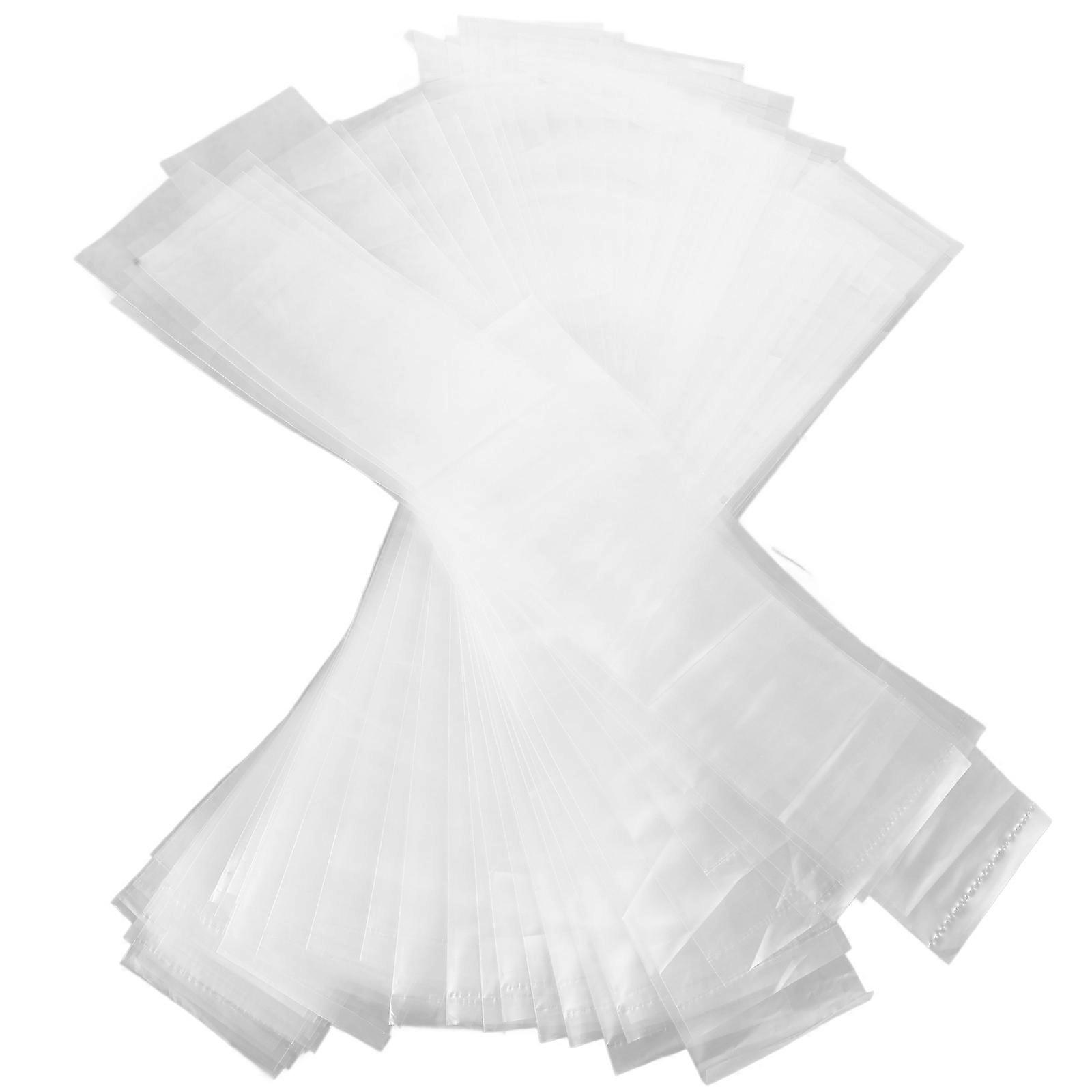 Reusable Plastic Ice Pop Bags 100Pcs Leak-Proof Handmade Ice Pop Pouches For Family Outdoor Activities And Home Use Transparent Design