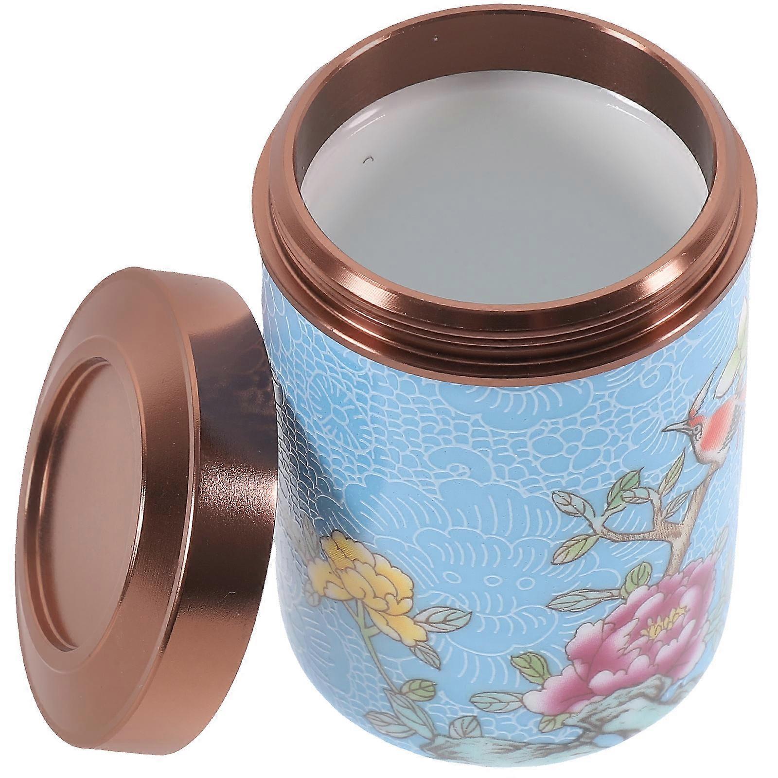 Portable Chinese Style Tea Jar Ideal For Desktop Adornment Retro And Simple Appearance 1Pcs