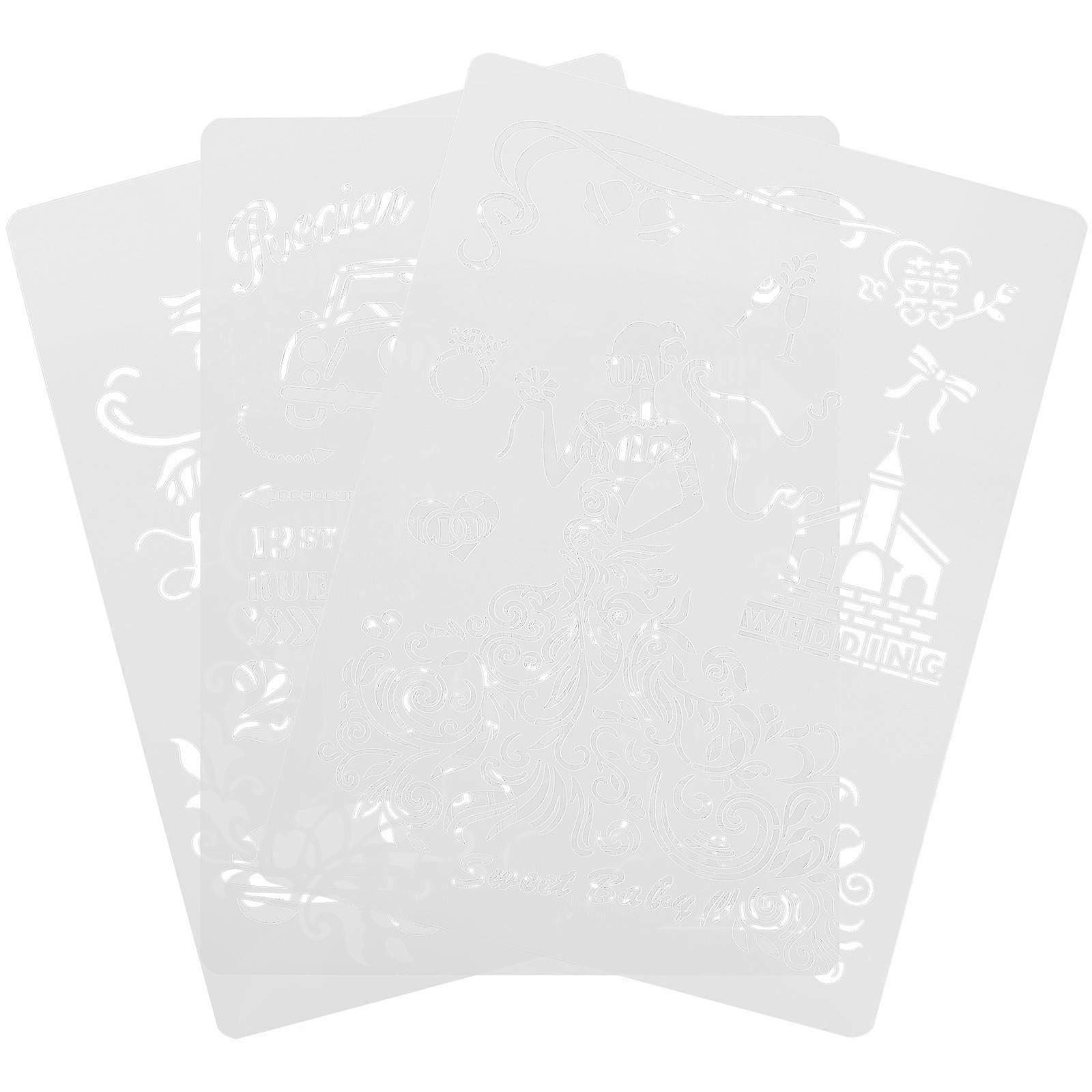 Holiday Drawing Templates 12 Sheets Reusable Rectangular Stencils For Canvas Easy To Carry Durable