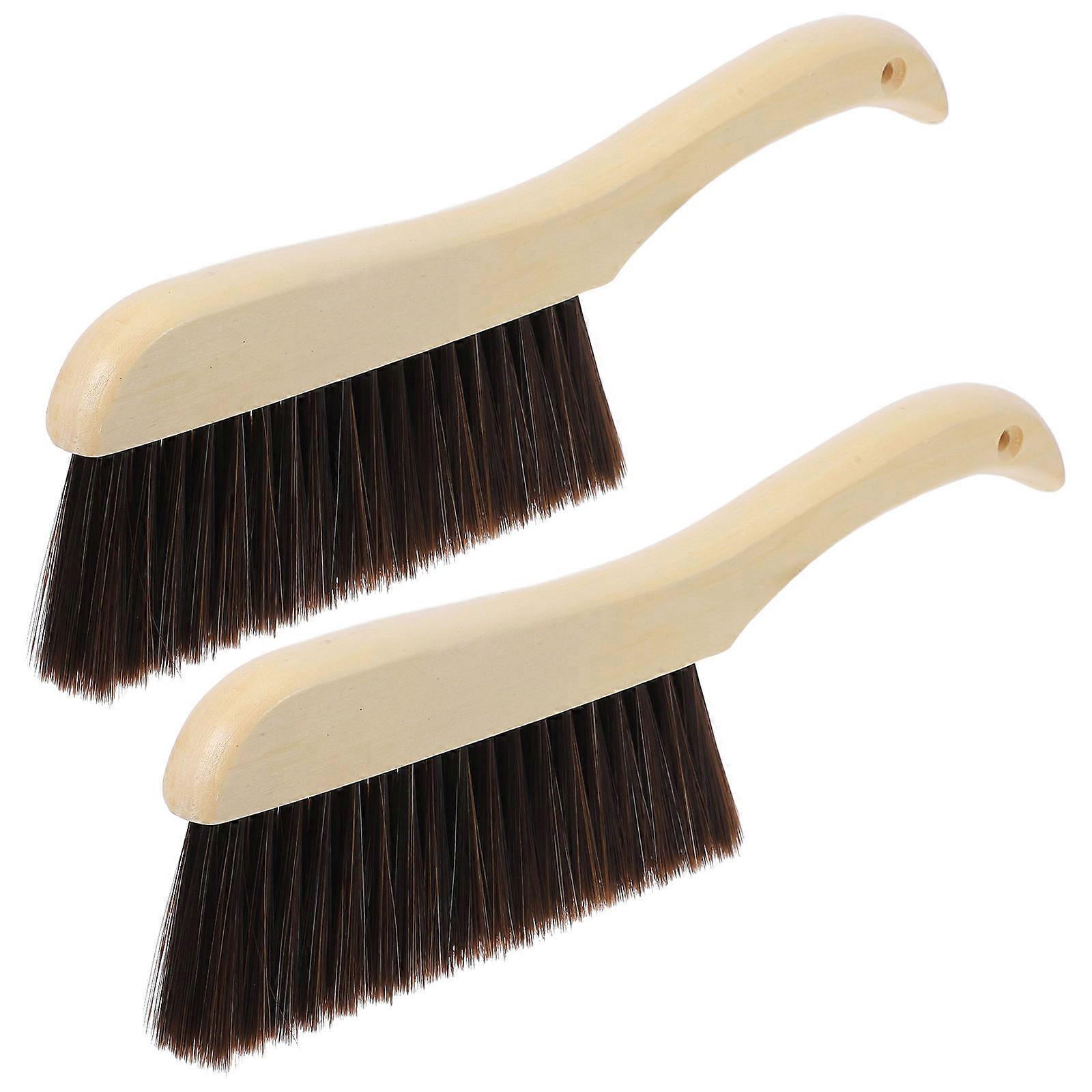Wooden Dusting Brush for Bed and Sofa Cleaning 4Pcs Soft Bristles