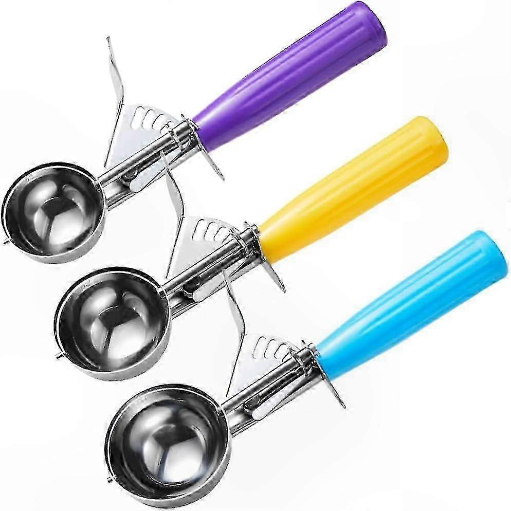 3-Piece Scoop Set for Portion Control, Ideal for Cookies, Ice Cream, and More
