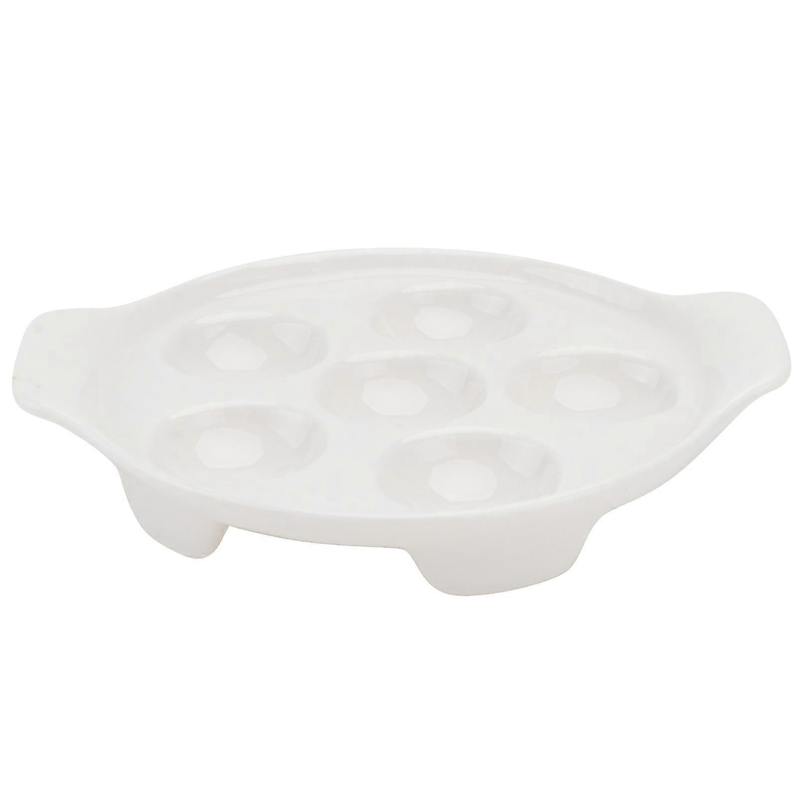 Ceramic Baking Pan Snail Plate for Baking Usage 3Pcs White