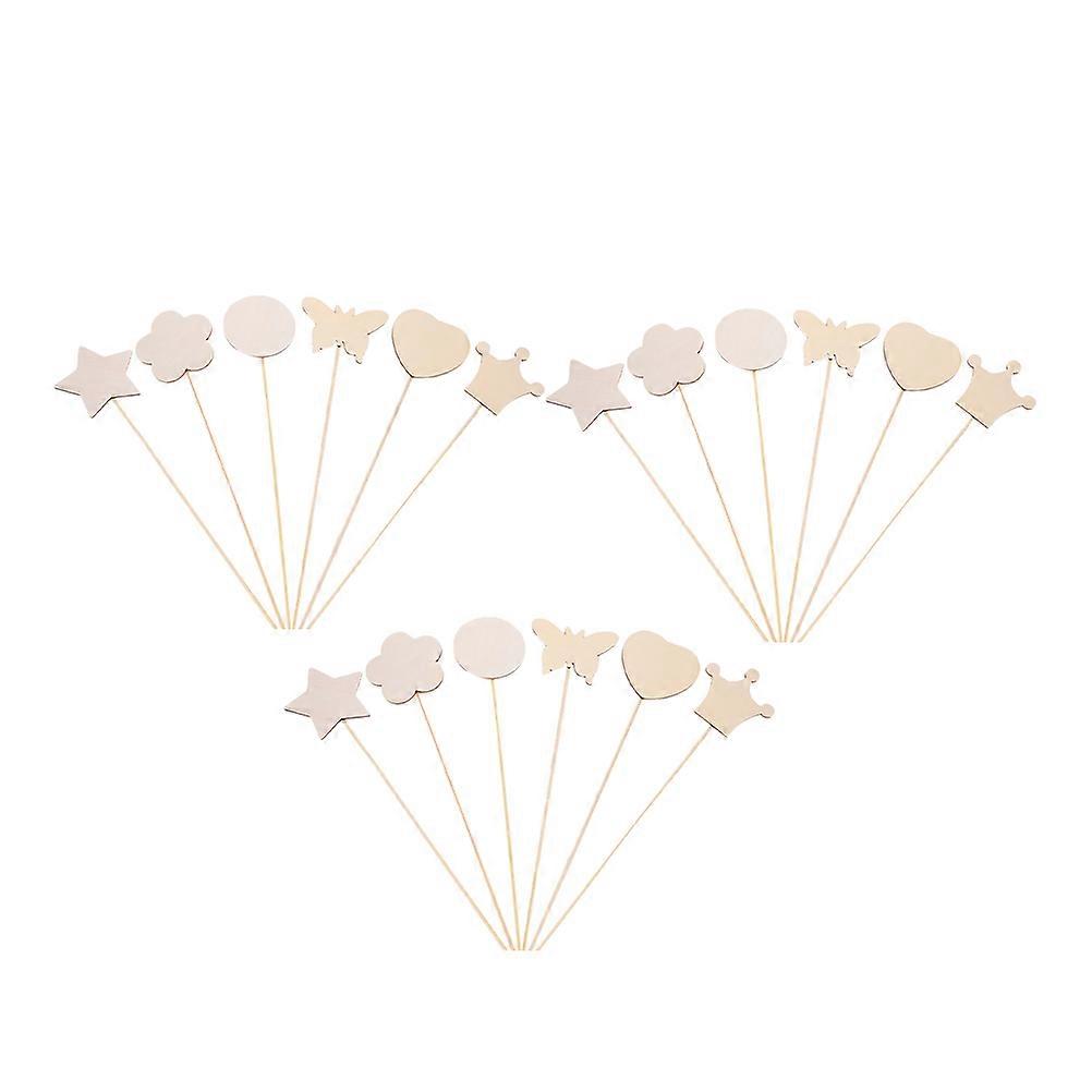 Wooden Stick Fairy Wand Diy Crafts Simple Design Educational Tool For Diy Enthusiasts Various Themed Festivals 18Set