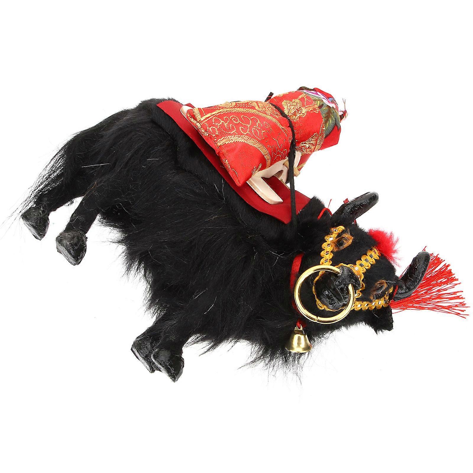 Yak Figurines Simulation Yak Model for Desktop Decoration Black