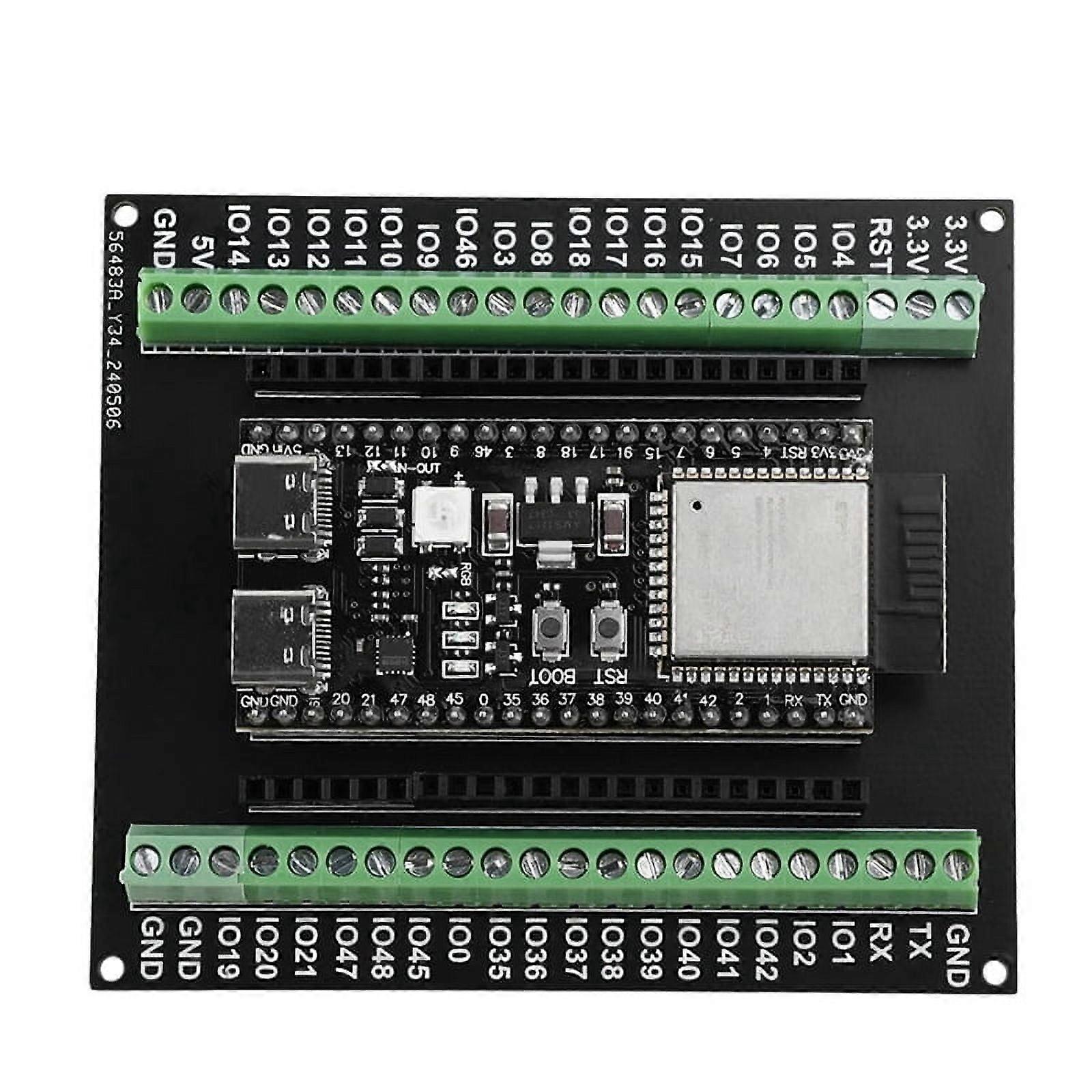ESP32-S3 Expansion Board GPIO 1 Into 2 Breakout Board Double-Layers Expansion Board with N8R2/N16R8 Development Board A
