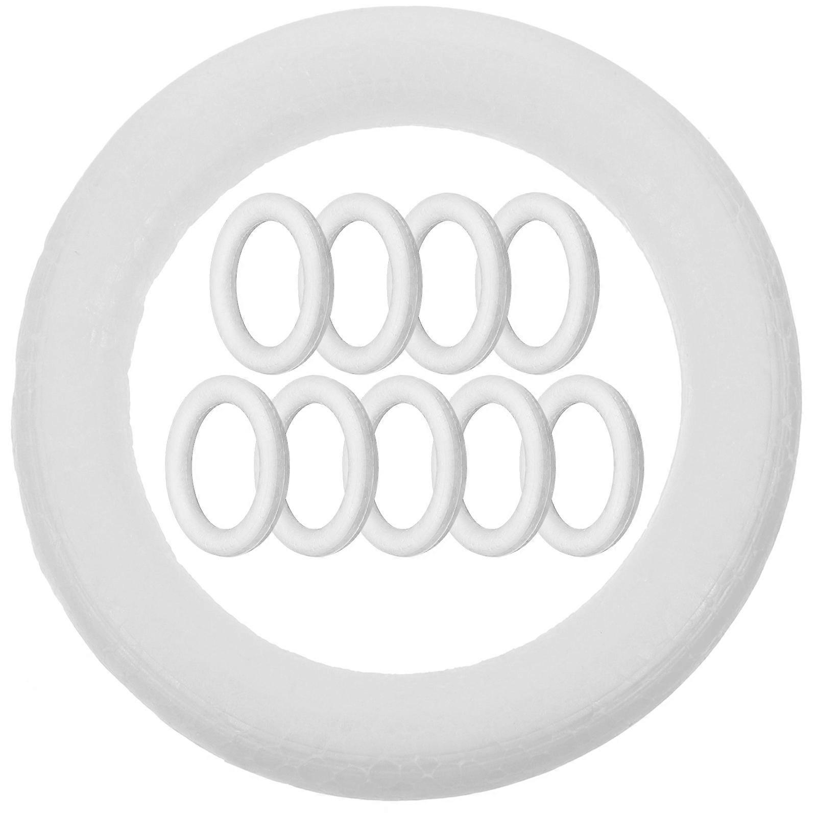 Round Circular Ring DIY Craft Material for Kids 50Pcs White