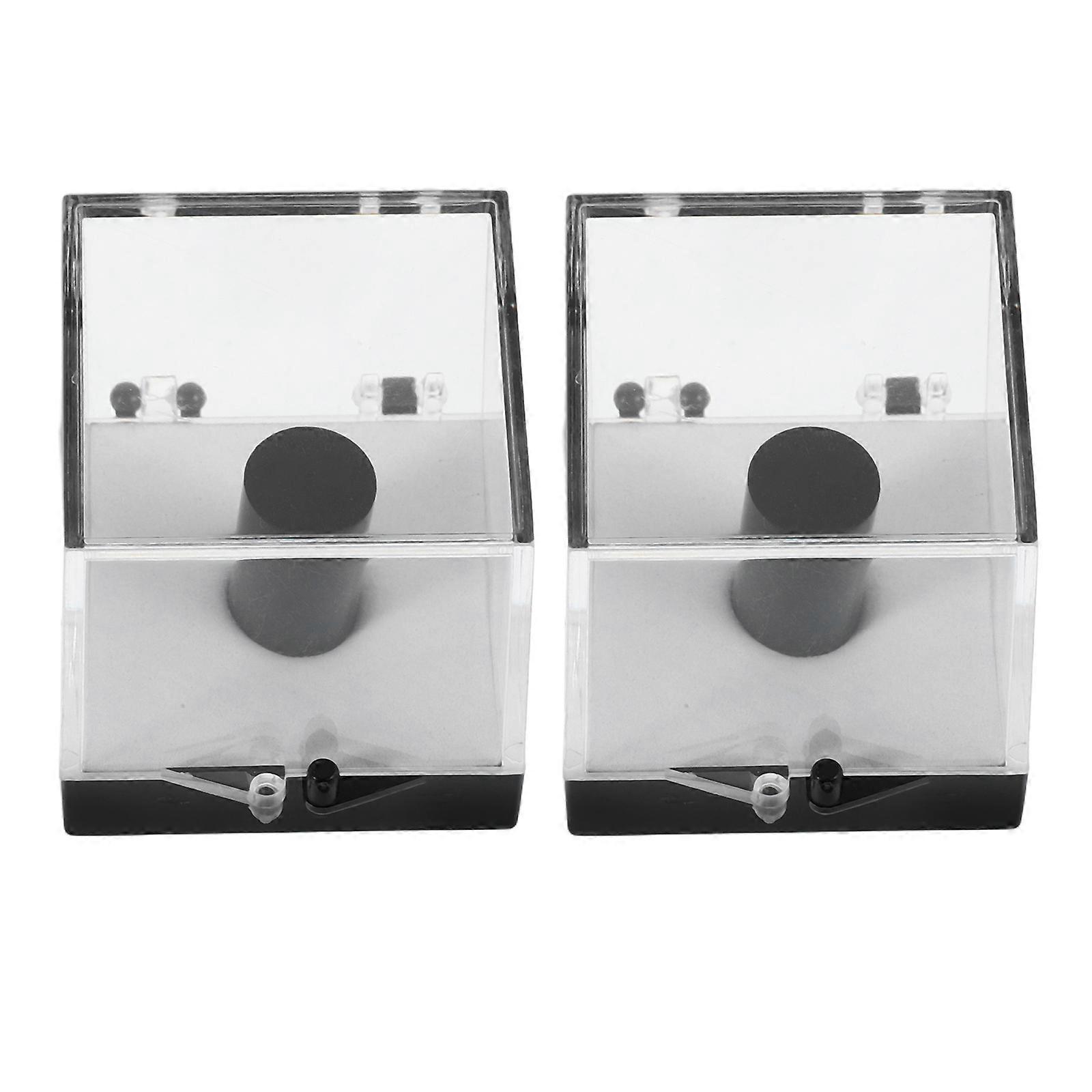 Acrylic Display Case Mineral Crystal Display Boxes for Specimen 6Pcs