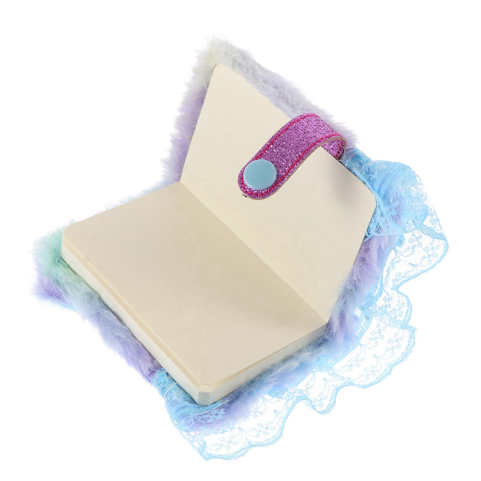 Fluffy Plush Notebook Skirt Shape for Student 2Pcs Pack