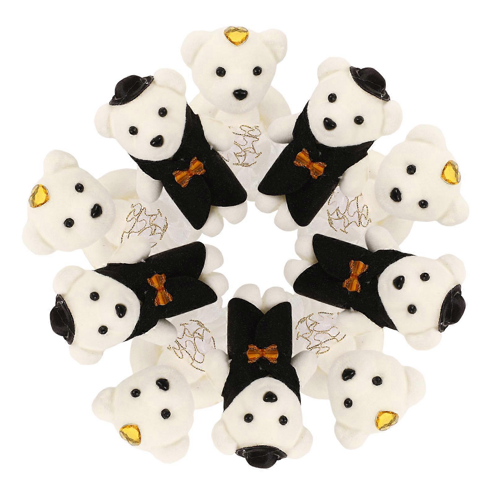 Mini Bear for Wedding for Decor 10Pairs Wedding Bear Figurine Set