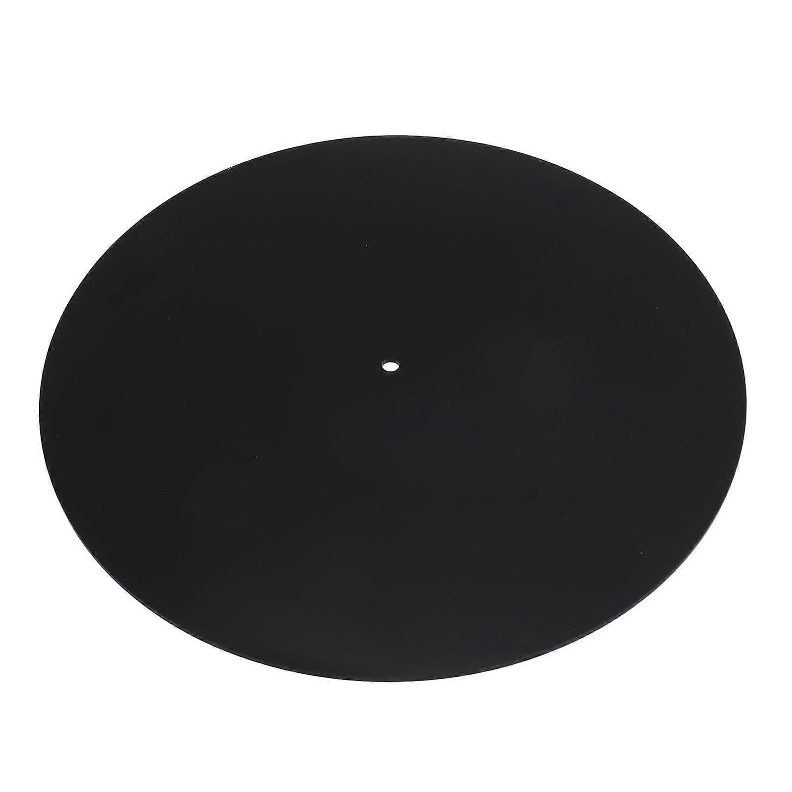 Turntable Mat Acrylic Anti Static Noise Reduction Turntable Slipmat for 12inch Record Player Black Transparent