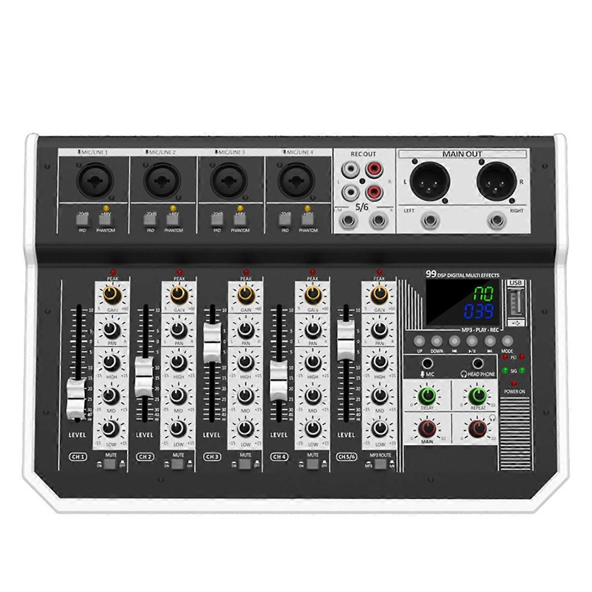 Console de mixage audio 99DSP avec interface USB, prise UE