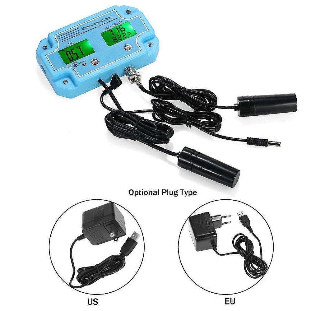 Professional 3 in 1 pH/EC/TEMP Meter Water Detector Multi-parameter Digital LCD Tri-Meter Multi-function Water Quality Monitor Multiparameter Water Qu