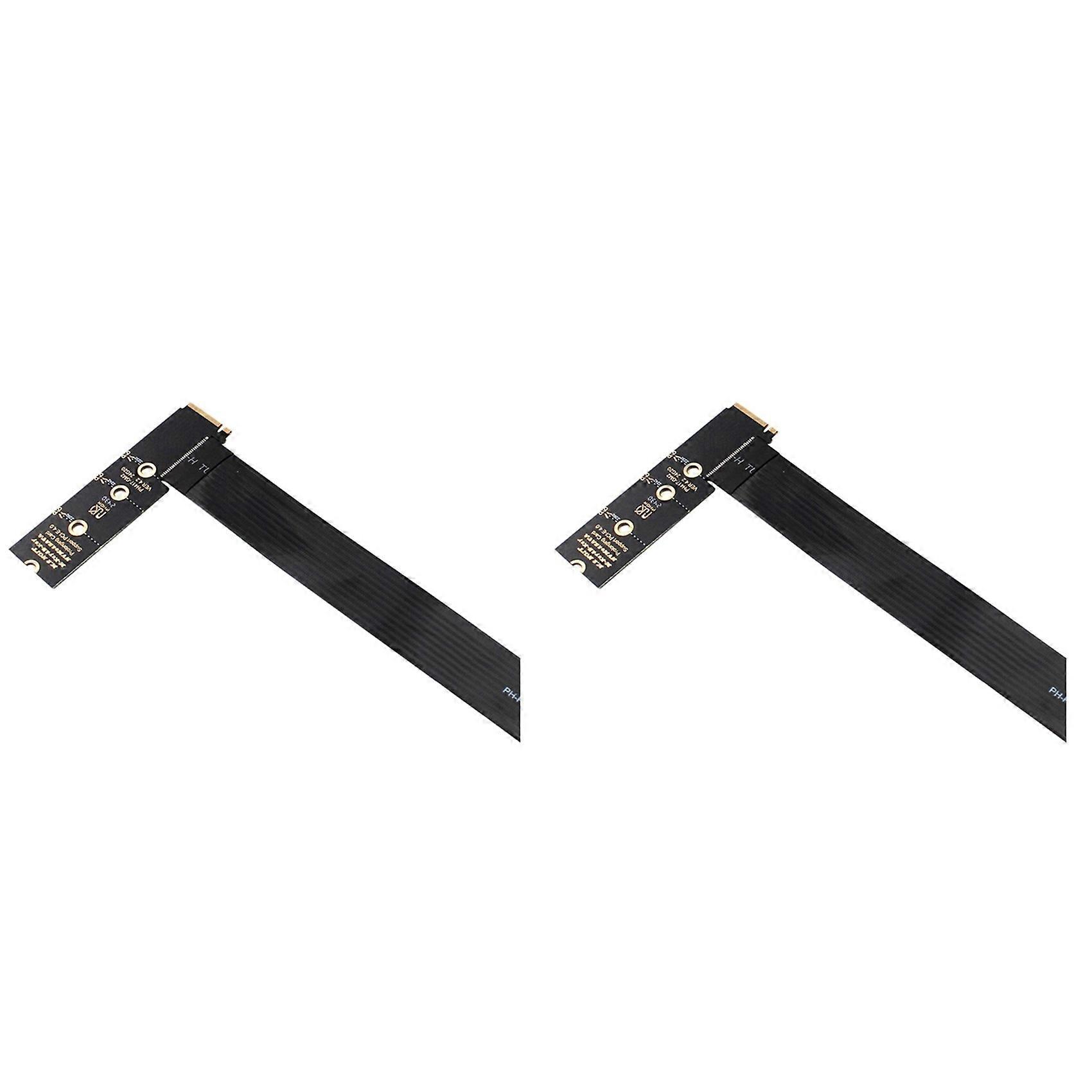 2X Dual Protocol PCIE4.0 M.2 M Key NVME Extension Cable Riser Card for 2230 2242 2260 2280 M.2 PCI-E/ M2 NGFF SATA SSD:B