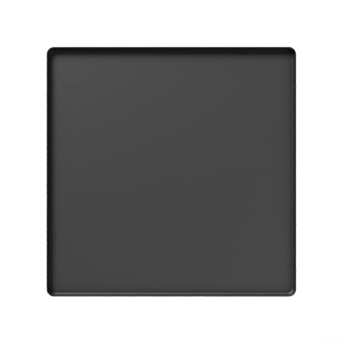 50x50cm Silicone Fridge Mat, NonSlip Drip Tray With 0.59Inch Raised Edges, Spill Containment, Waterproof Liner, Black