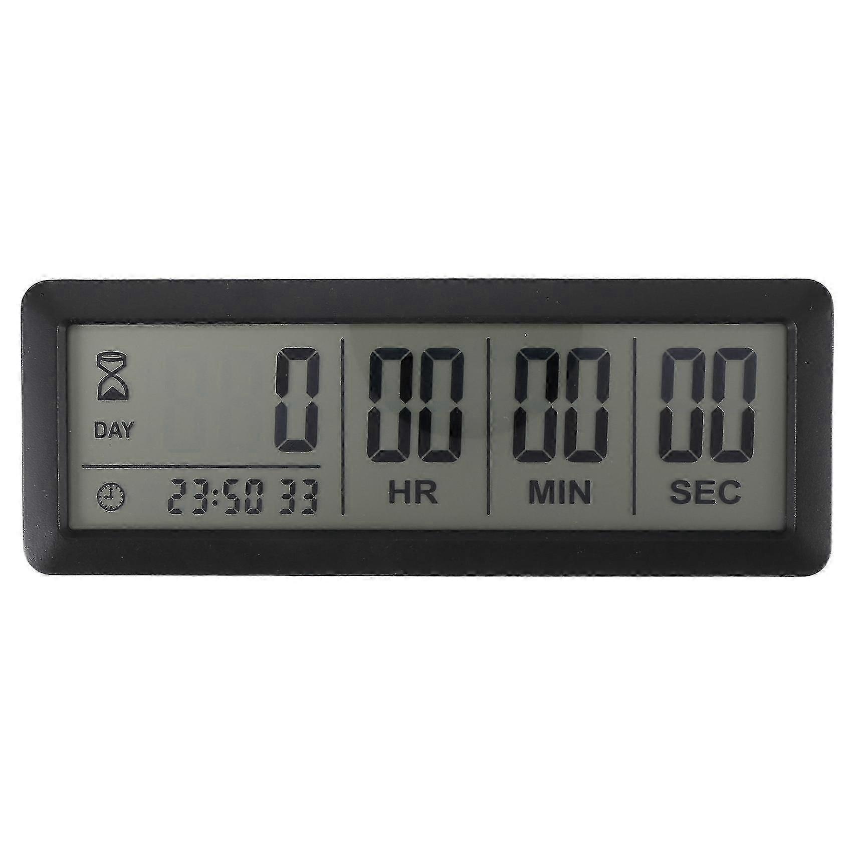 For Big Digital Countdown Days Timer Clock, 999 Days Count Down Clock Timer for Graduation, Lab, Kitchen (Black)