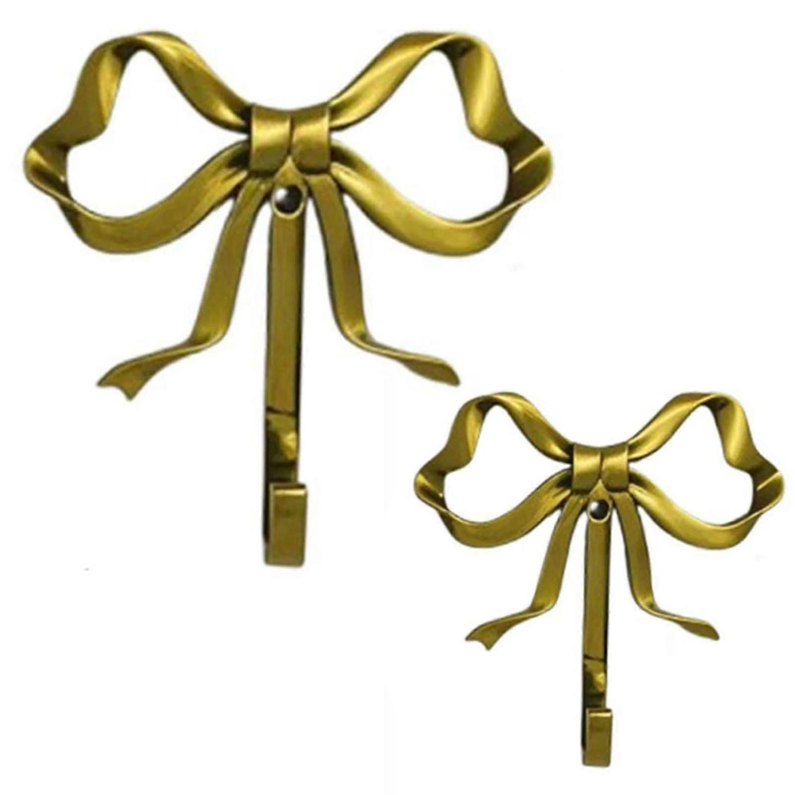 2pcs Bow Knot Wall Hooks Multi-functional Decorative Bows Wall Hook