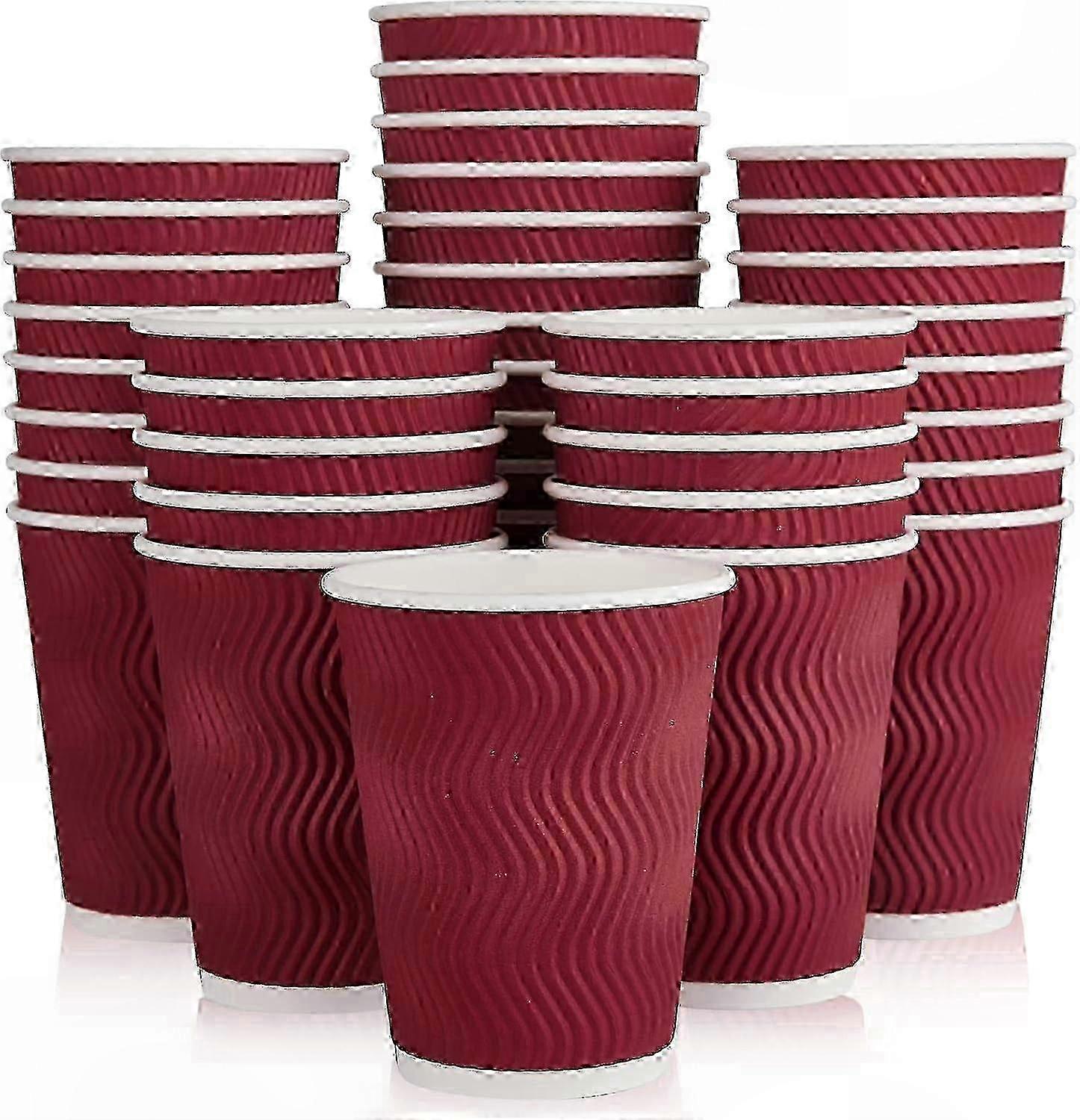 Biodegradable Ripple Wall Paper Cups for Hot Beverages