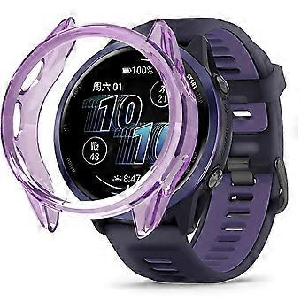 Garmin Forerunner 570 47mm Protective TPU Case, Transparent Purple Cover for Watch