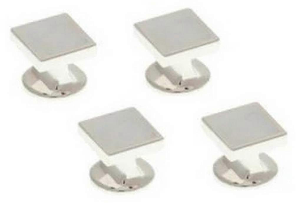 David Van Hagen Mother Of Pearl Square Dress Studs - White/Silver
