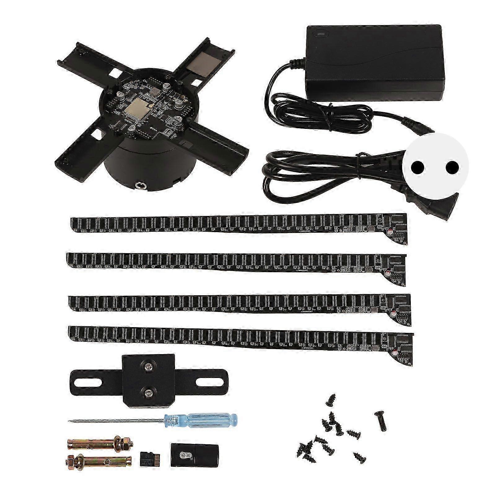 3D Hologram Fan HD 968 LED WiFi APP Control Holographic Advertising Display with 8GB Memory Card 31.5 Inch 100240V EU Plug