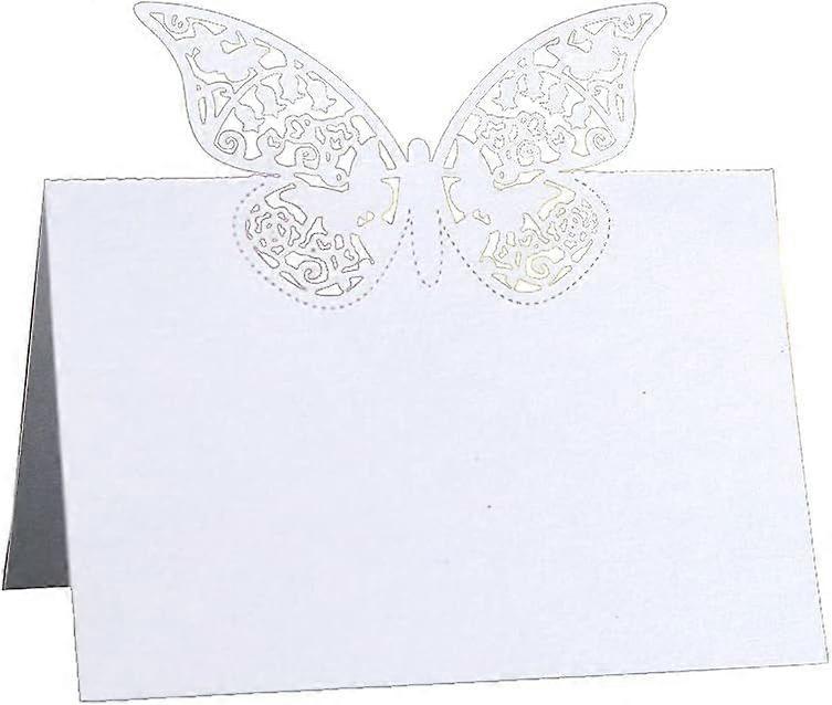 UrbanMingle Hollow Butterfly Pattern Card Paper Wedding Table Number Name Card