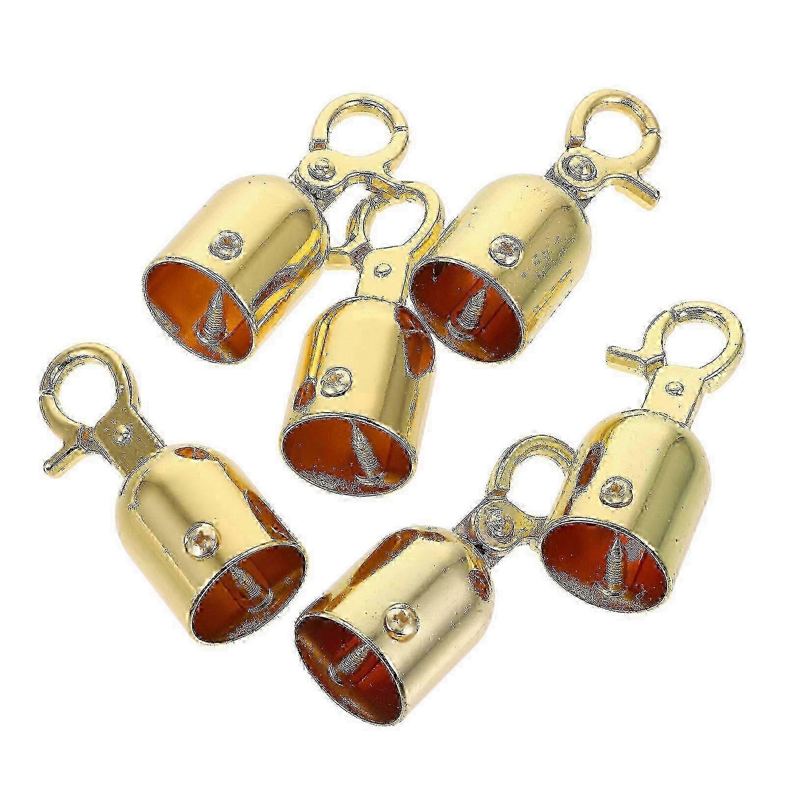 6-Pack Rope End Caps with Snap Hooks & Lobster Claws for Crowd Control, Queue Divider hwy