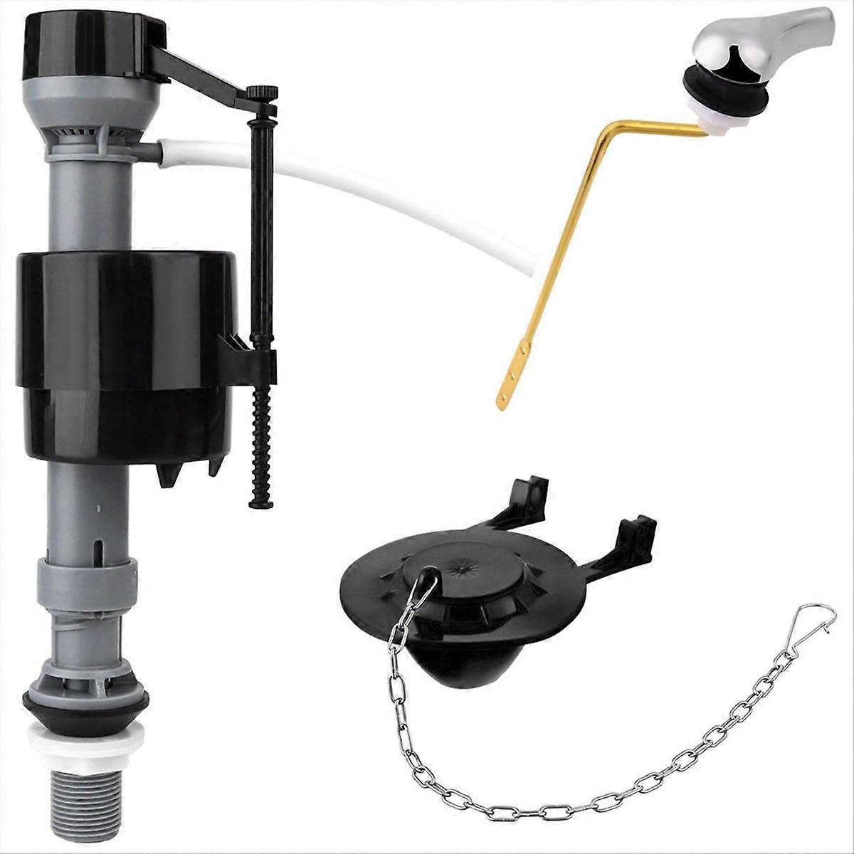 Universal Toilet Flusher Replacement Kit with Fill Valve Flapper