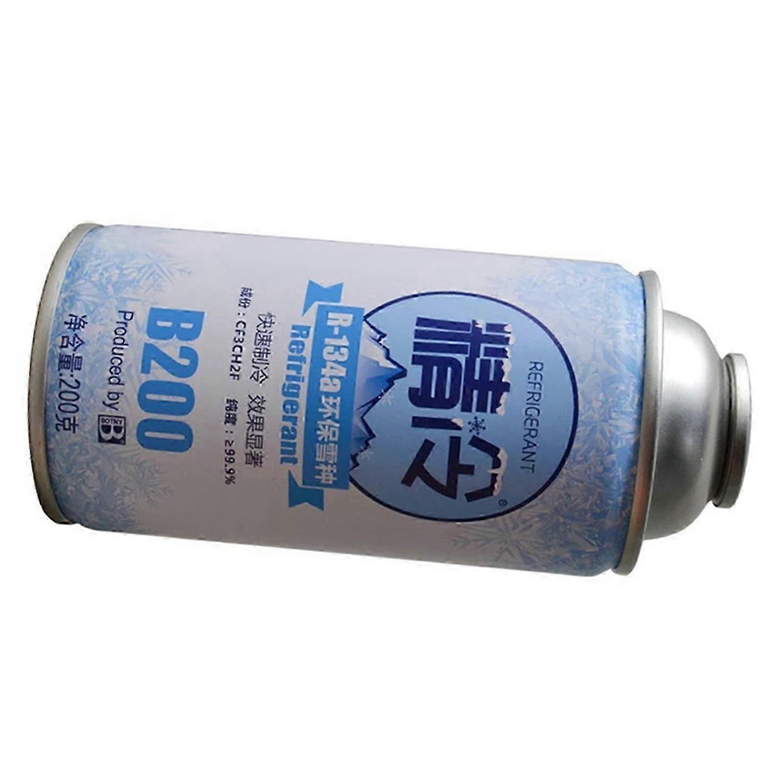 R134a Auto A/c Refrigerant Gas 200ml Can 15x5x5 Cm Efficient Cooling