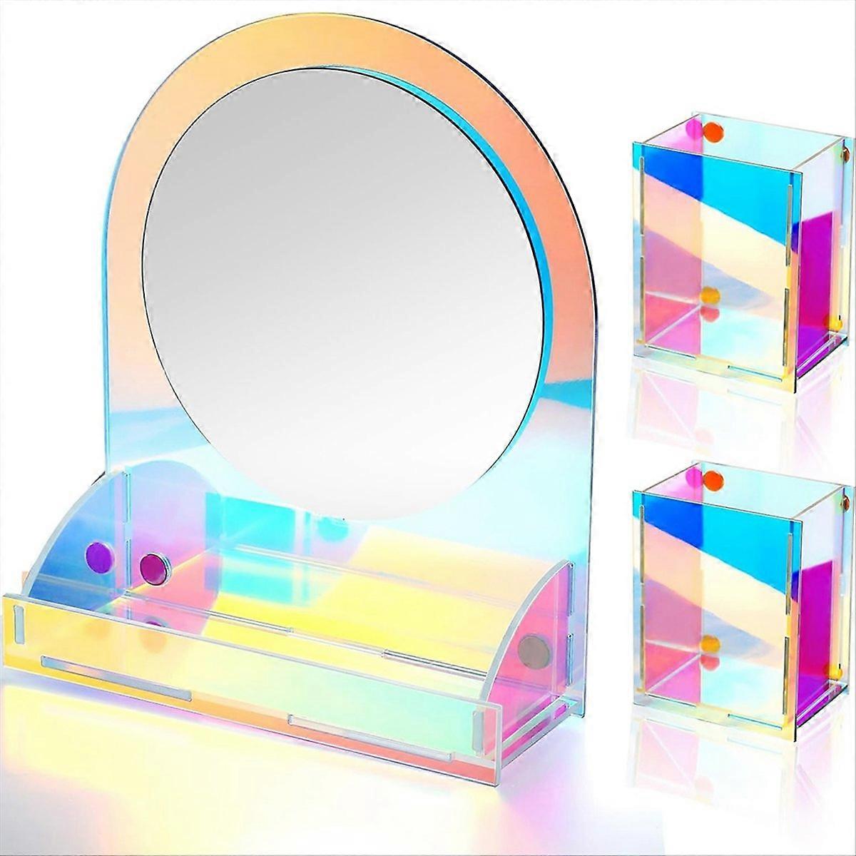 Magnetic Acrylic Locker Mirror with 2 Magnetic Pen Holders