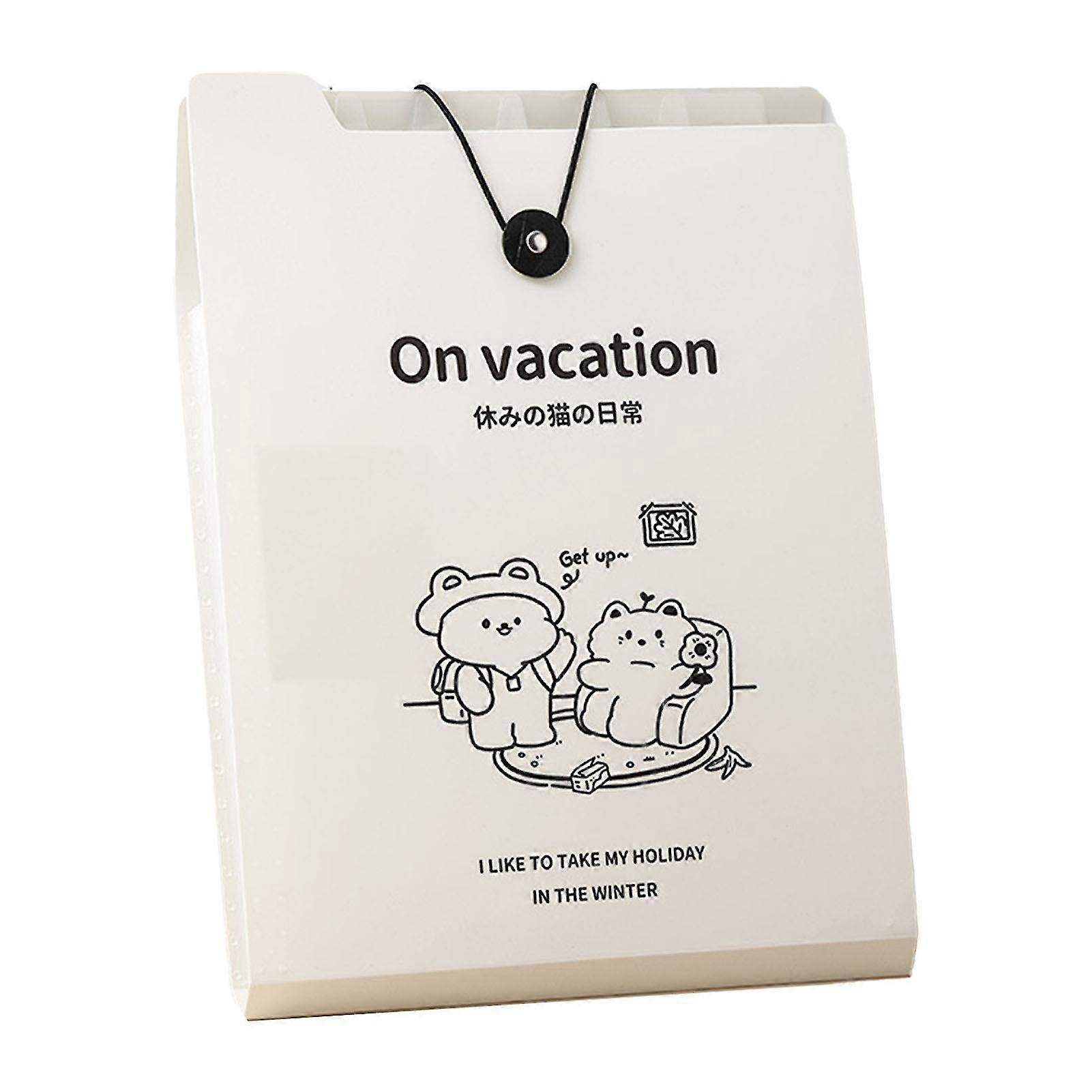 Letter A4 Expanding File Folder Portable Durable Practical Vertical Paper Accordion Document Organizer For Student