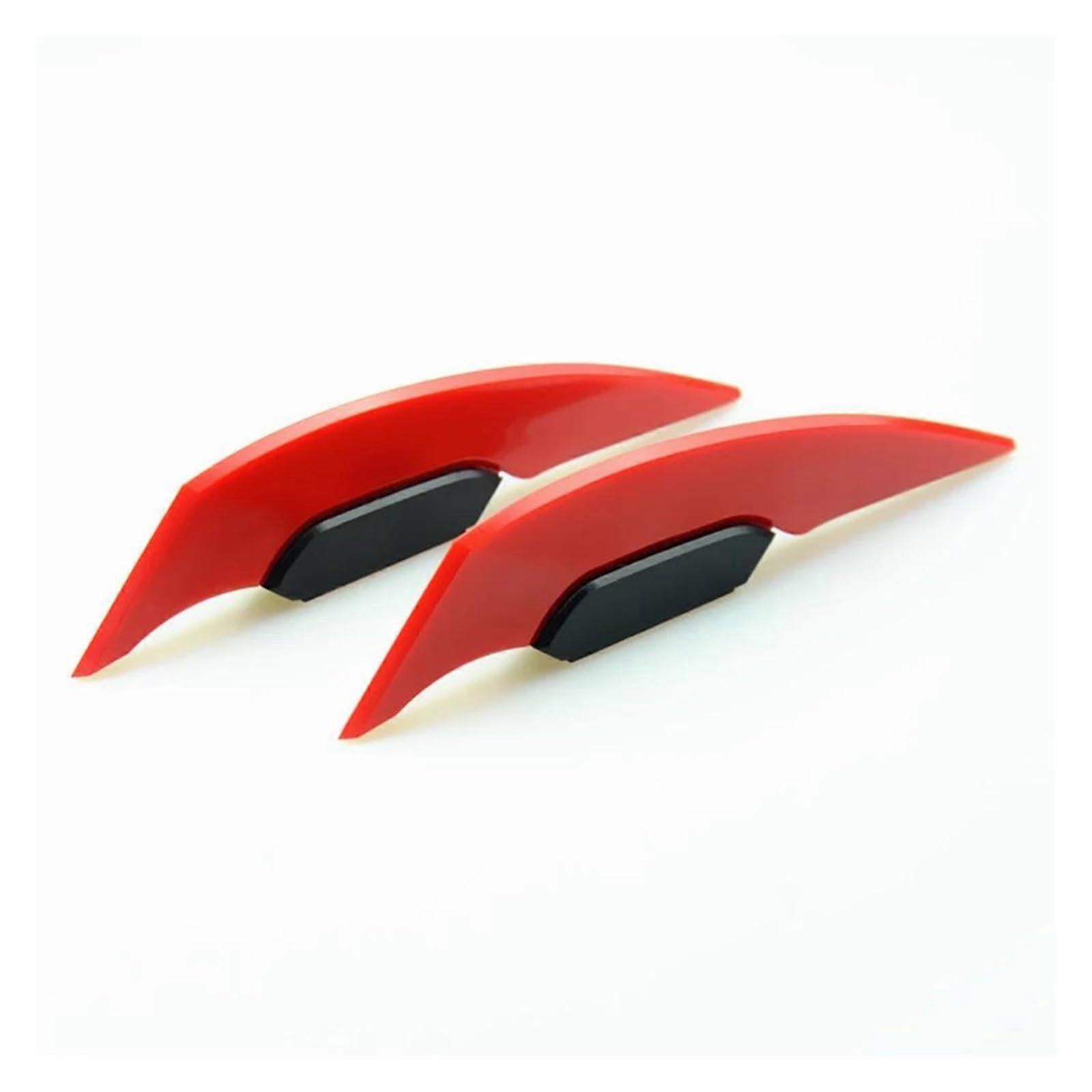 Front Fairing Fixed Wing Plate Side Wing Spoiler Decorative Sticker Red