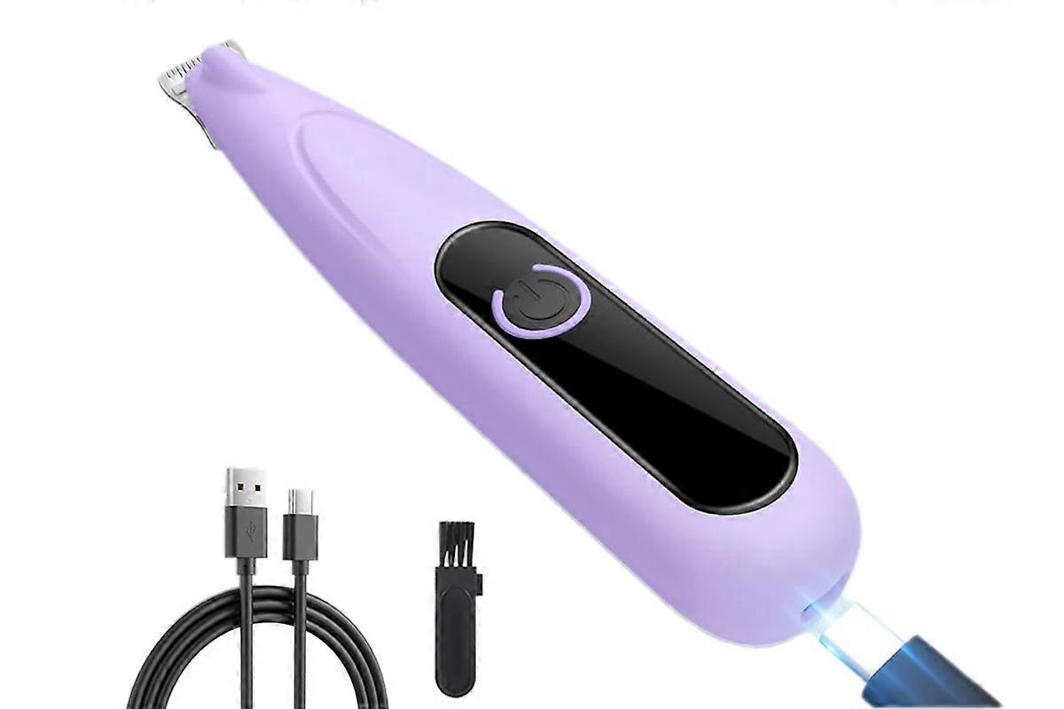 Dog Paw Trimmer with LED Light Cat Shaver for Grooming Paws Ears Face Rump