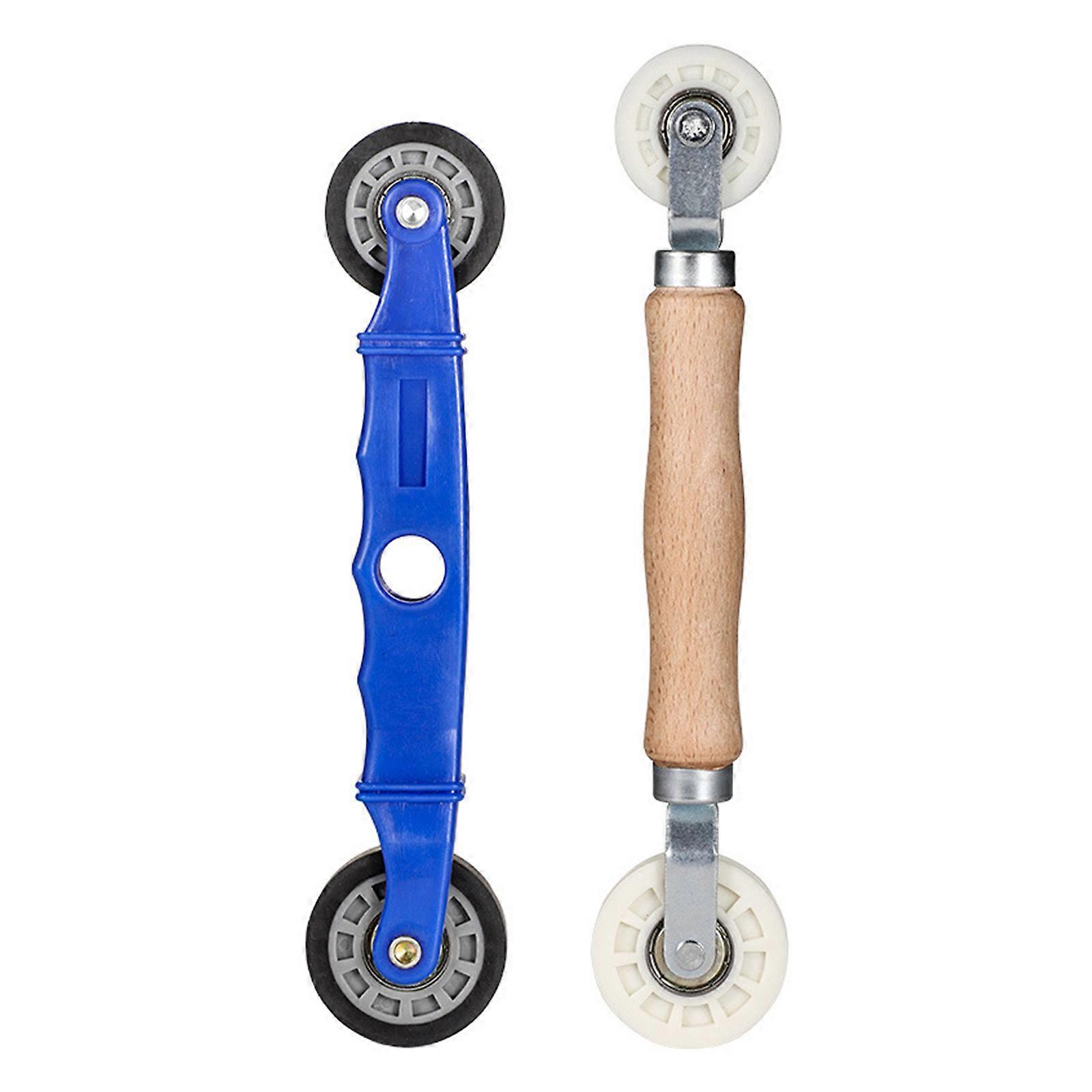 Rubber Mesh Wheel Window Install Tool Window Screen Hand Installation Repair Roller Yarn Double Head Pressure Pulley Multicolor