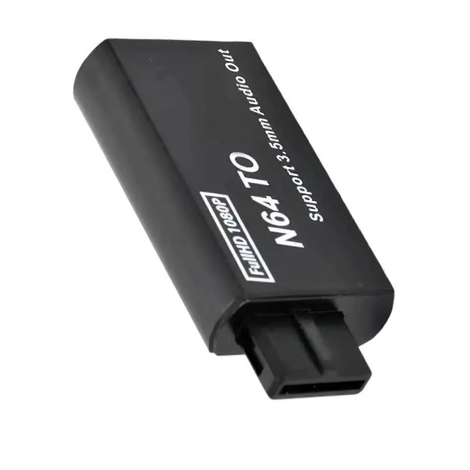 Portable For N64 to HDTV Converter Adapter Support Sound Video Output 3.5mm HDTV Cable for N64 Support 1080P Display Multicolor