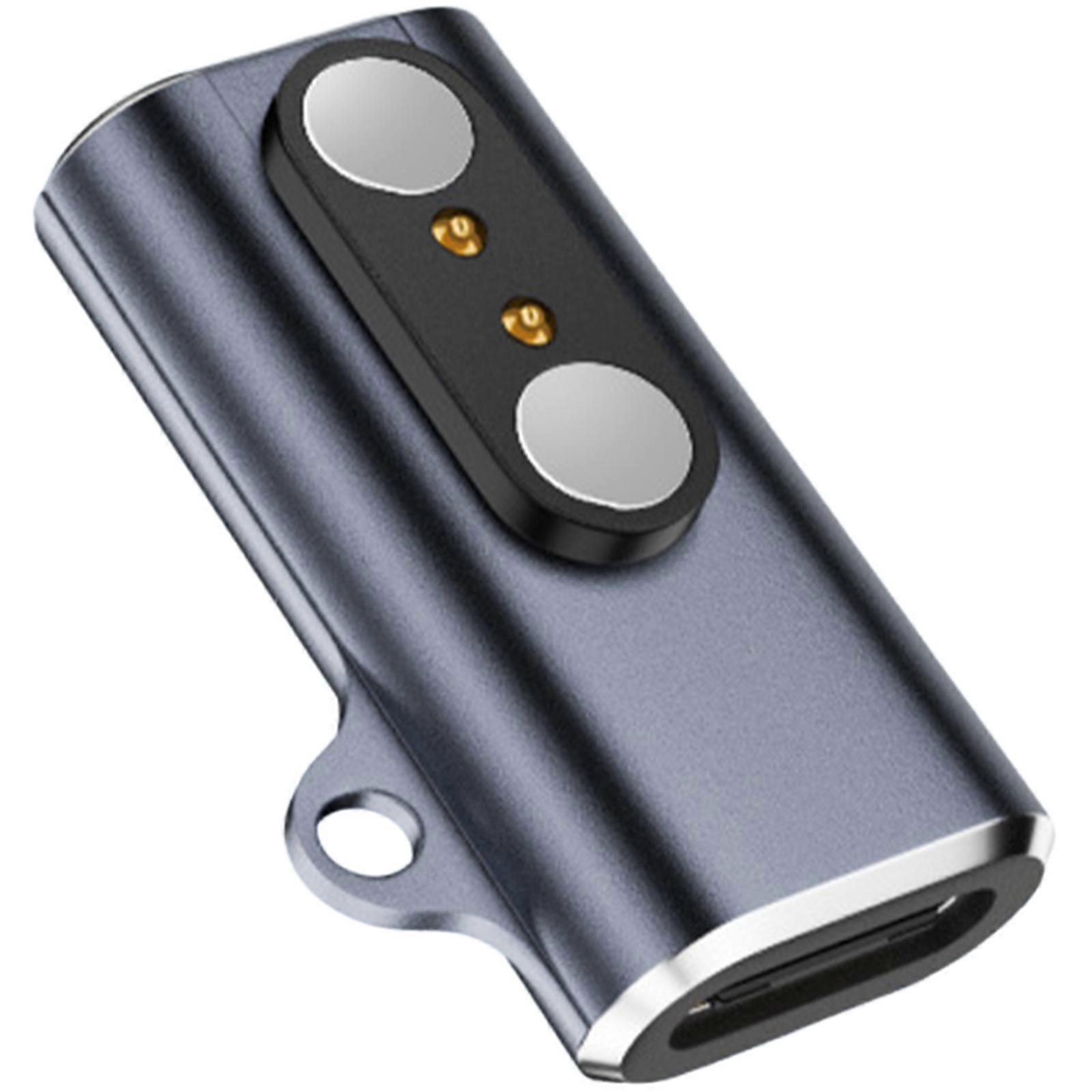 Efficient Charging Adapter USB C to 2-Pin 2.8mm for Bone Conduction Headphones Aluminum Design with LED Light Multicolor