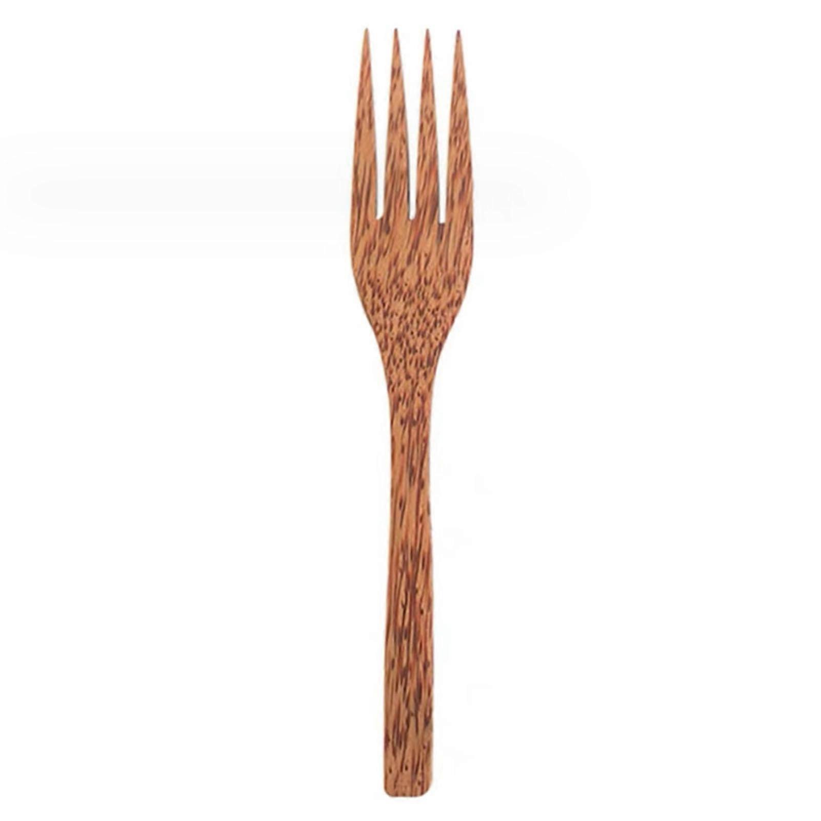Wooden Fork Multipurpose Tableware For Vietnamese Dessert Home Kitchen Utensil