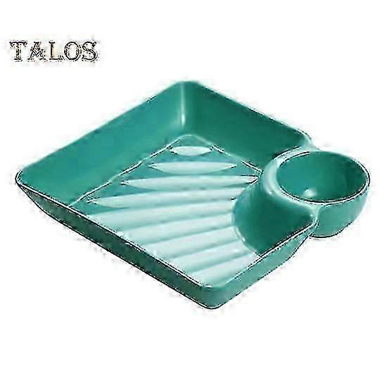 Diet Plate with Dipping Sauce Multipurpose Square Useful Food Grade Sectional Plate for Restaurant