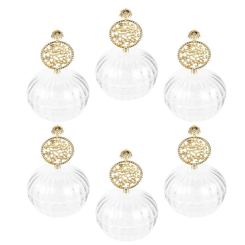 Candy Box Mini Pumpkin Holder for Storage Use 6Pcs Transparent Plastic