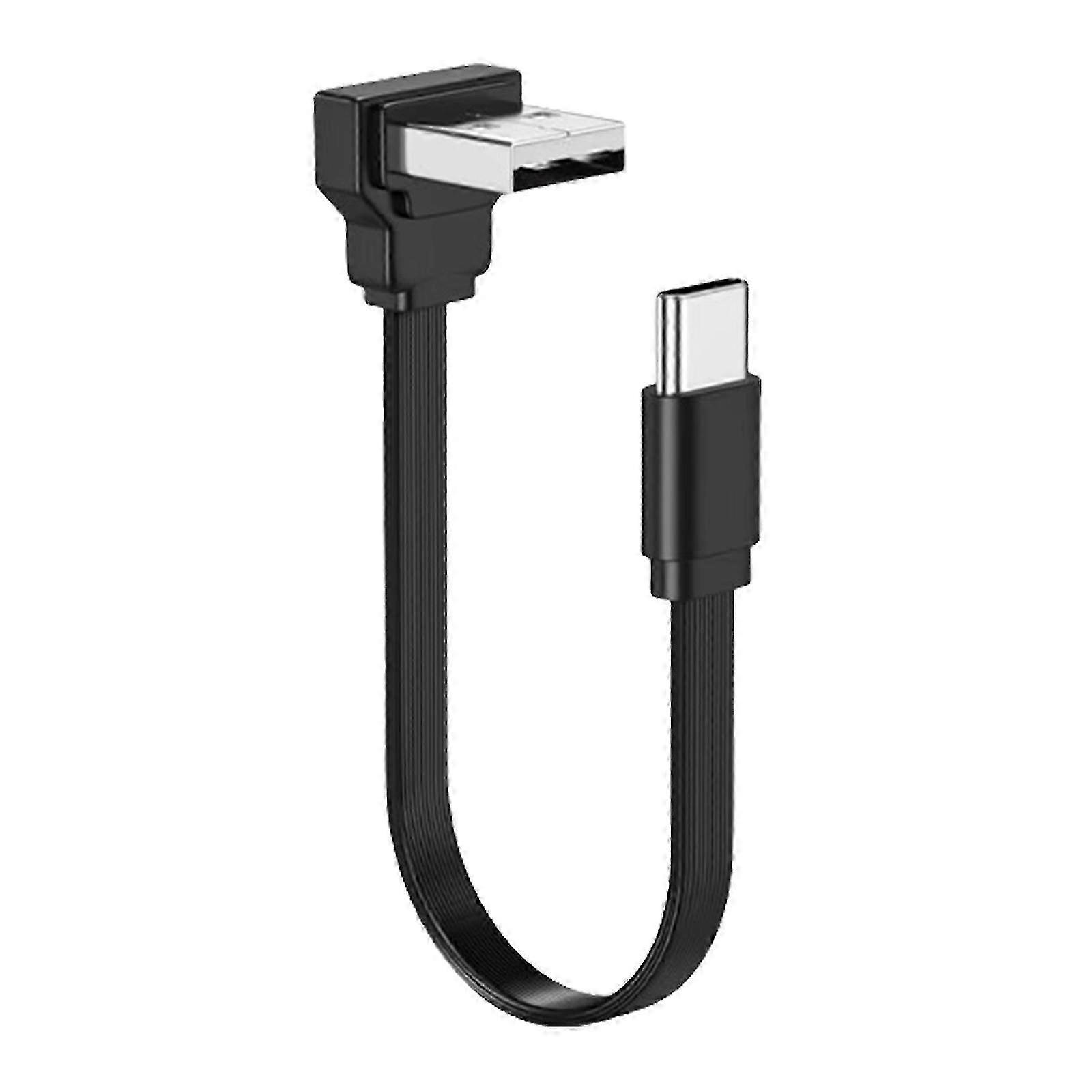 USB C to USB A Cable USB C Cable Right Angle for Quick Charging& Data Transfer Prevents Bending and Loosening Connectors