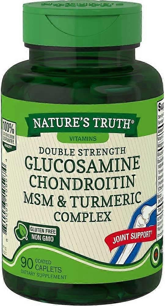 Nature's Truth Double Strength Glucosamine Chondroitin Msm Complex, Coated Caplets, 90 Ea