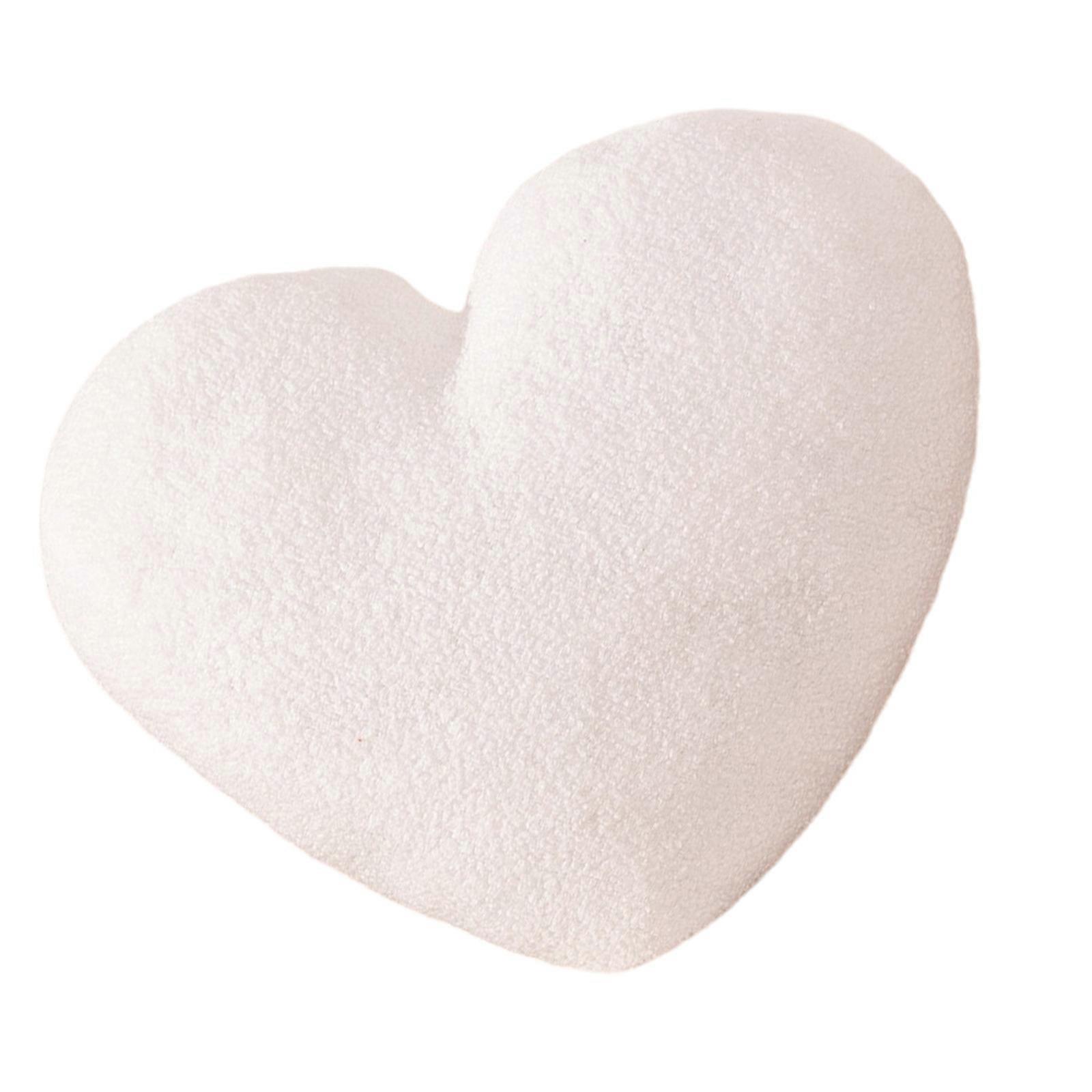 Ergonomic Love Shape Pillow for Back Support Skin Friendly Plushes Fabric Multiple Room Decoration  White