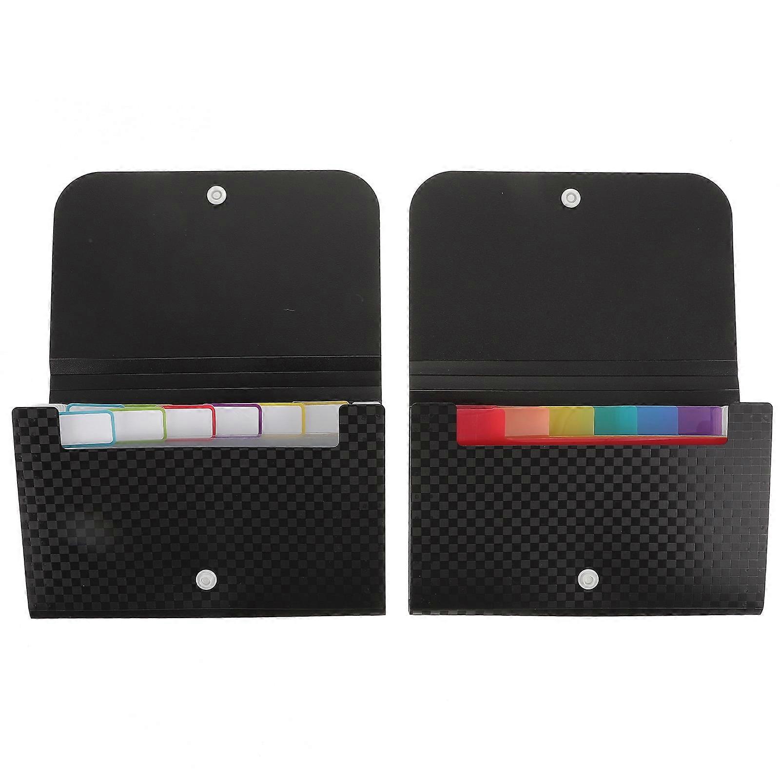 2Pcs Portable Document Folders Household File Folders Small File Organizers