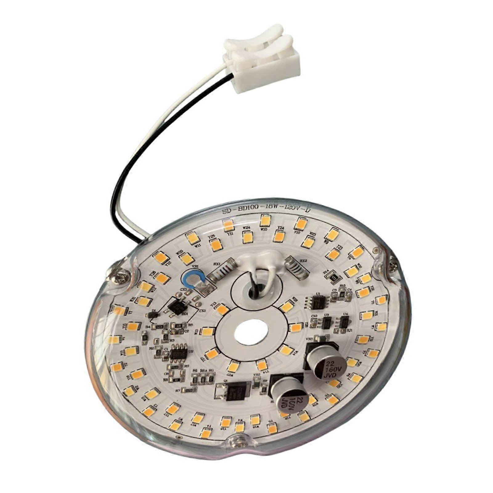 120V 18W LED Ceiling Fan Light Dimmable Retrofit Board Panel Flush Round Light Replacement For Ceiling Fans