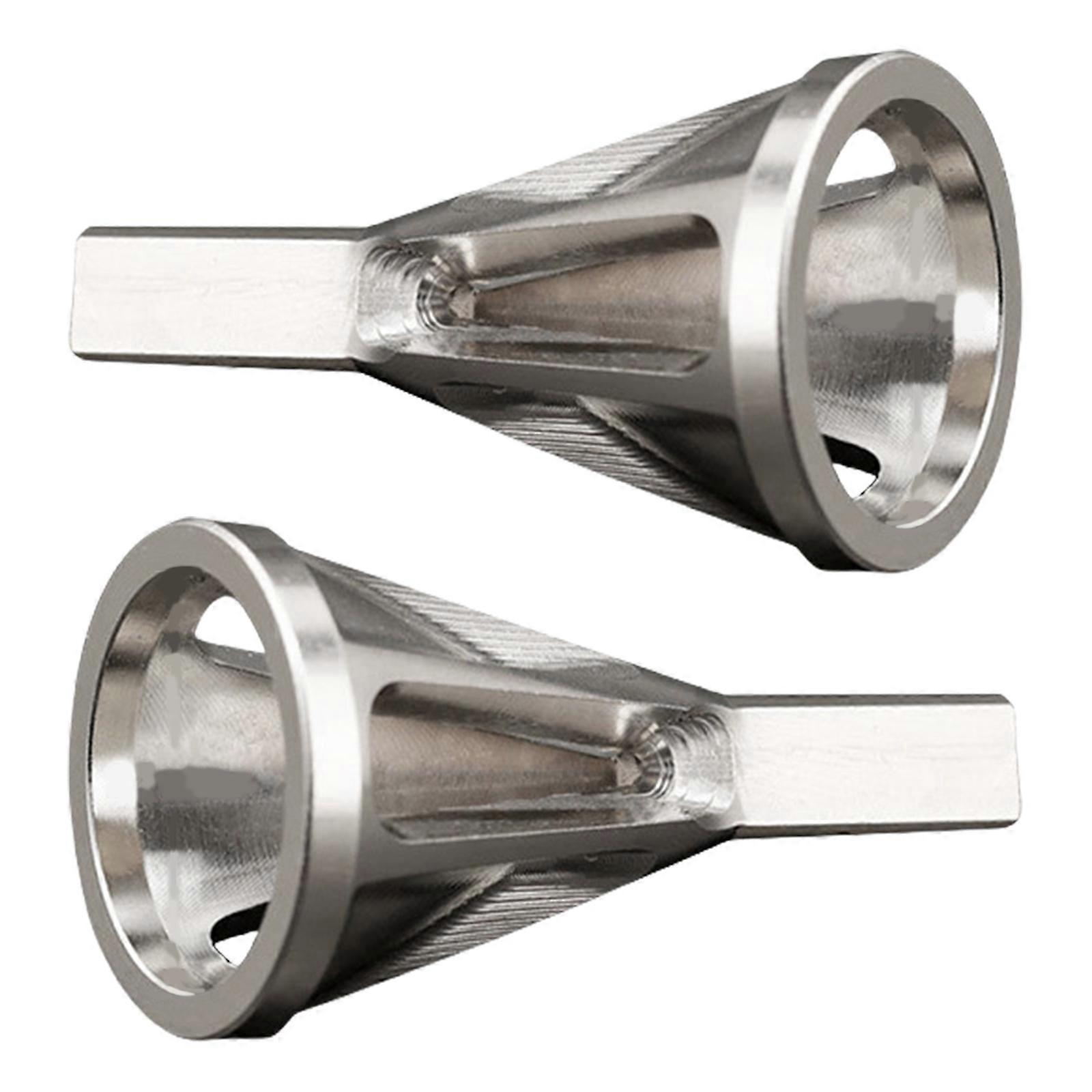 2Pcs/set Hexagonal Shank Deburring Chamfer Tool Steel Deburring External Chamfer Tool Fast Remove Burr Removal  silver